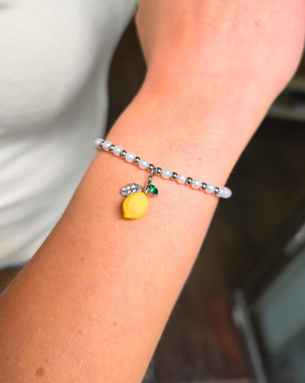 Armband mit Perlen LEMON