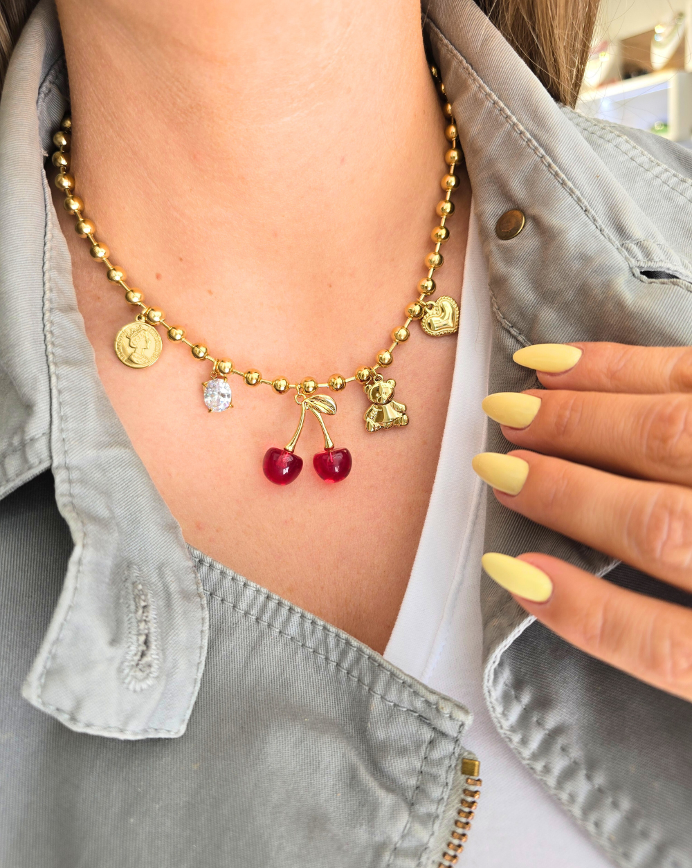 Halskette CHERRY STATEMENT CHARM