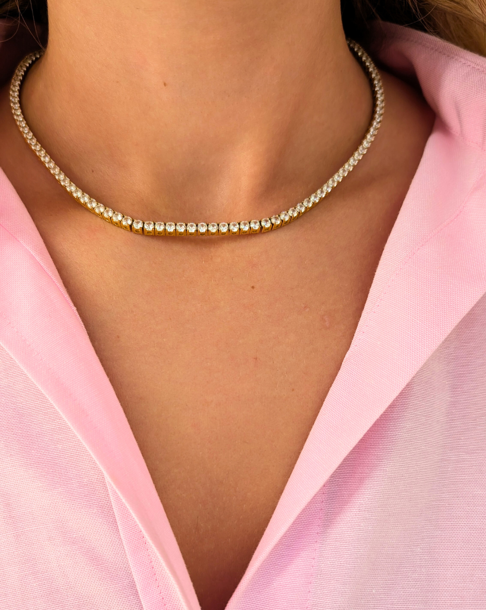 Halskette von Patrizia, nicht drehbar und aus rostfreiem Stahl.