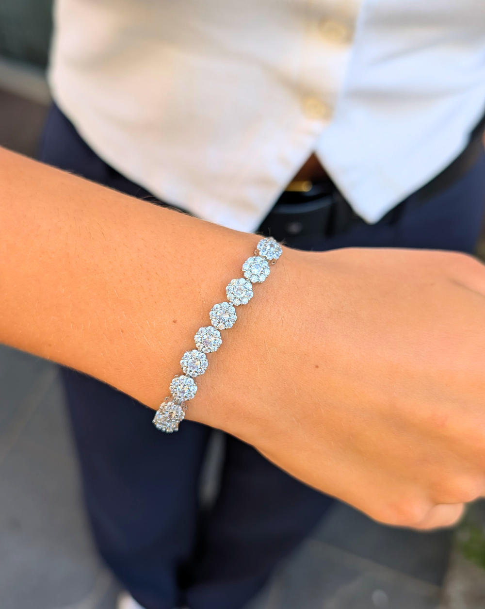 Armband mit Strasssteinen ROUND LUXE