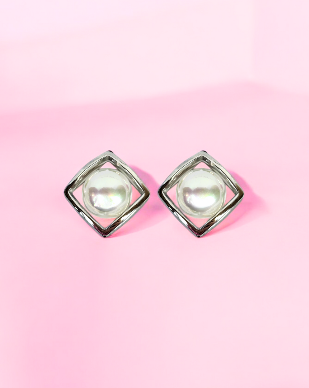 Mode-Ohrringe SQUARE PEARL