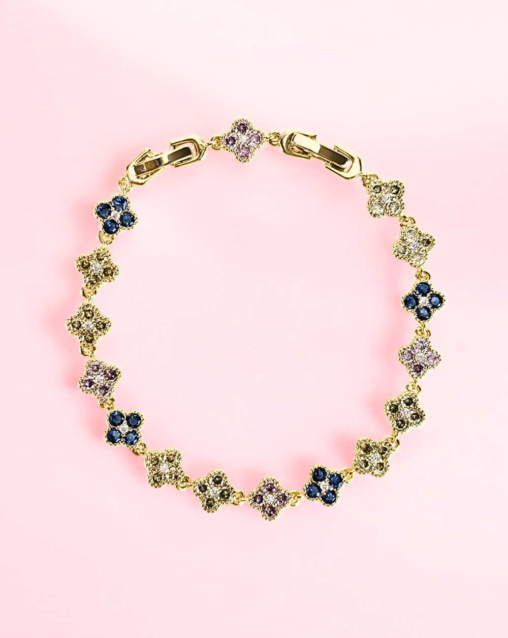Zapestnica s cirkoni FLORAL | Gold