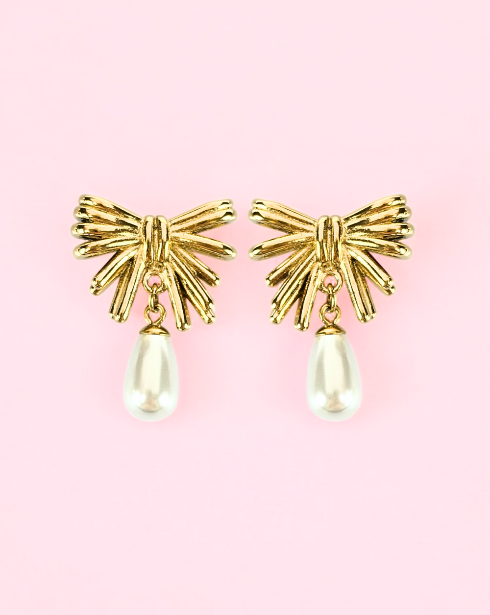 Modni uhani PEARL RIBBON