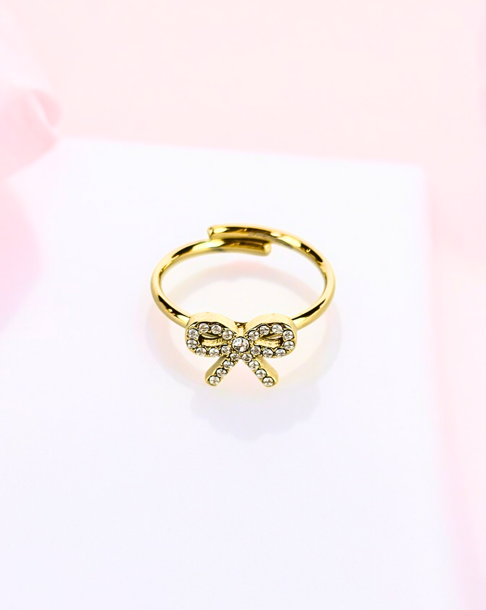 Ring BOW Minimalistische Mini CRYSTALS
