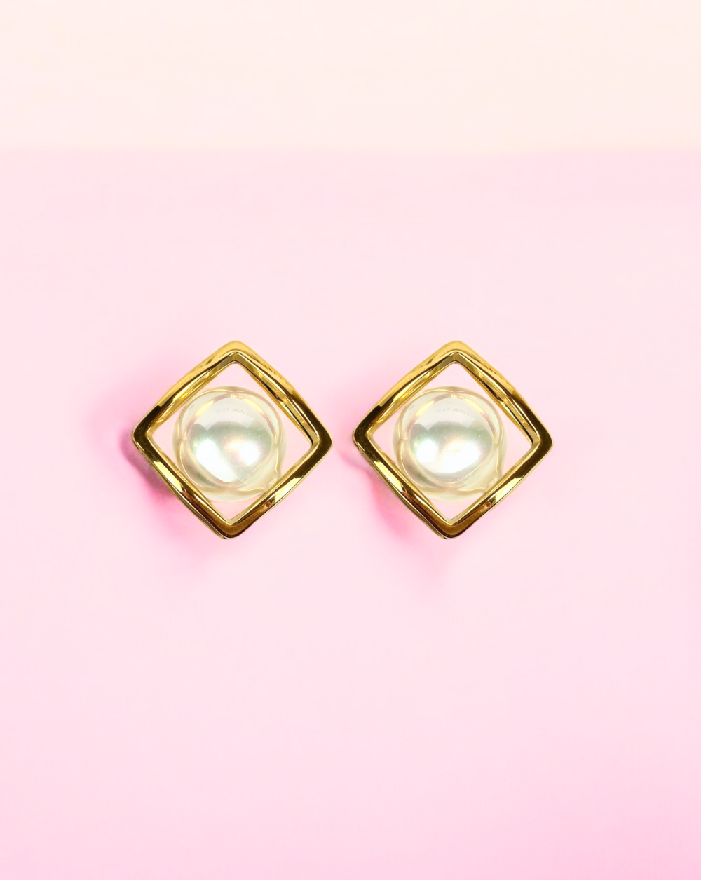 Mode-Ohrringe SQUARE PEARL
