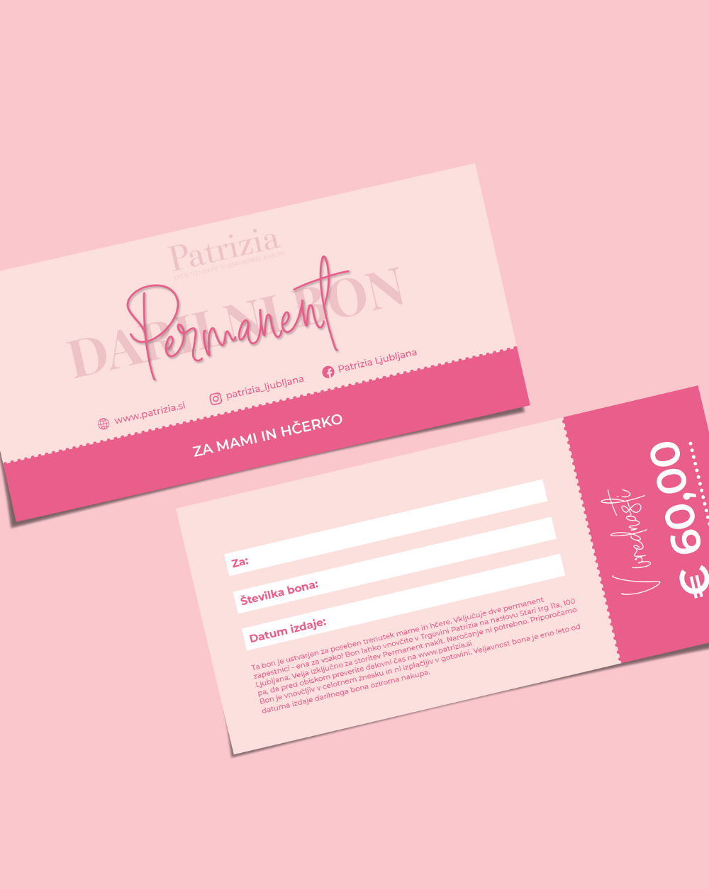 PATRIZIA Geschenkgutschein | Permanente Armbänder für Mutter und Tochter