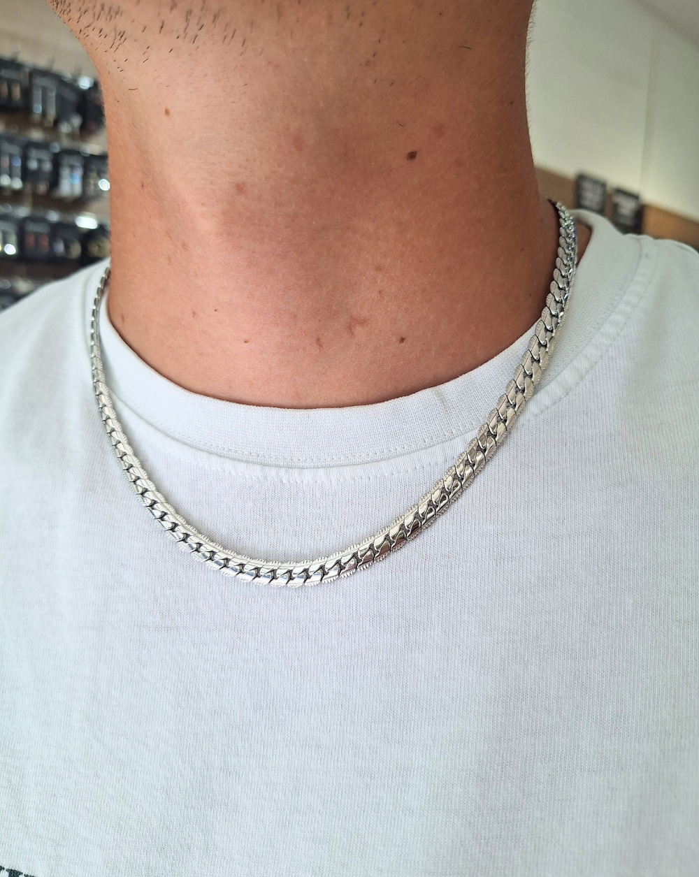 Halskette CHAIN Männlich TEXTURED | Kleiner