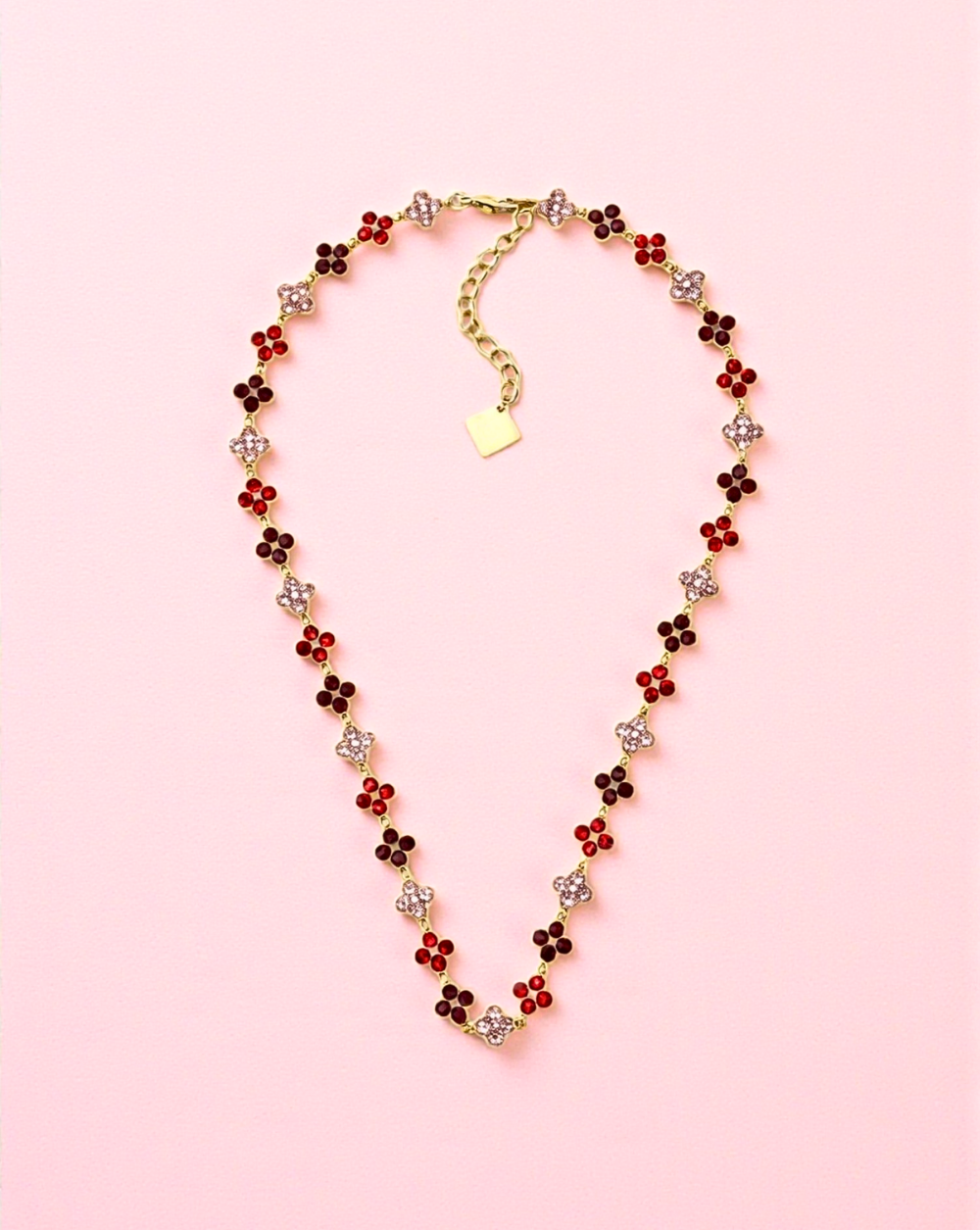 GLAM FLOWERS necklaceFLOWERS pink and red flowers Trgovina Patrizia