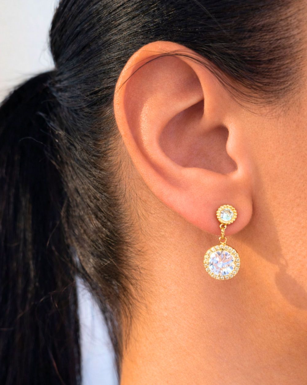 Stainless steel or surgical steel drop earrings with crystals – trgovina Patrizia , elegant timeless jewelry