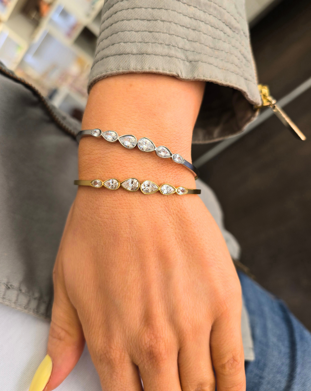 Armband CRYSTAL DROPS Silver Gold Trgovina Patrizia Ljubljana