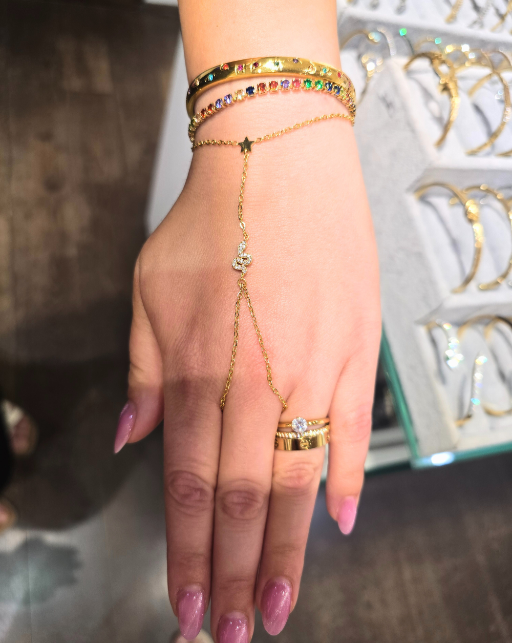 Armband + Ring in einem SNAKE CRYSTAL Patrizia Ljubljana