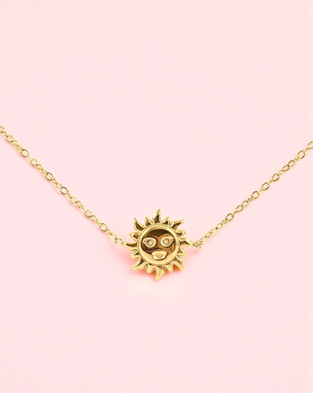 Bracelet is made of stainless steel and decorated with a sun motif. Patrizi store, Ljubljana