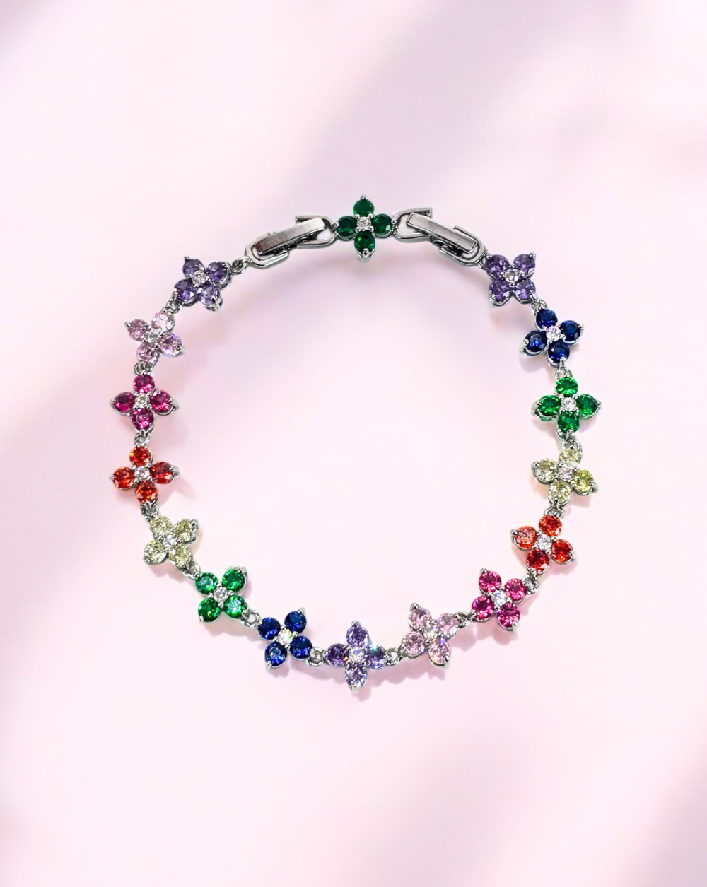 Armband mit FLOWERED Strasssteinen