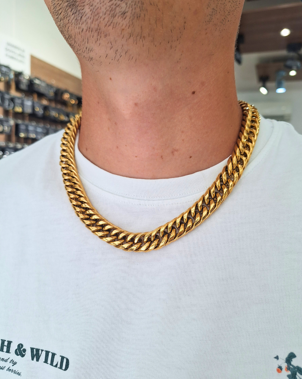 Muški lanac CUBAN LINK | Zlato/12 mm