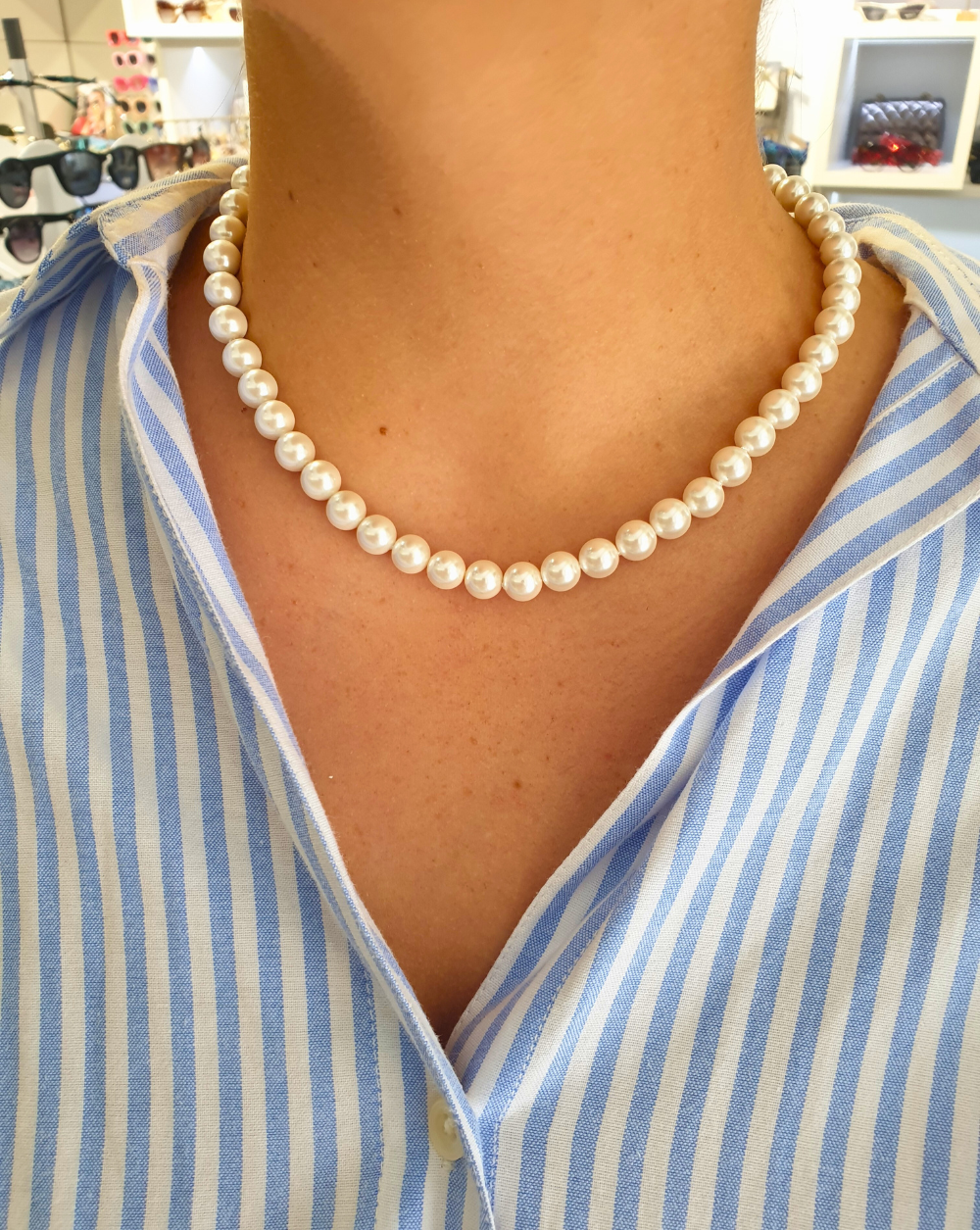 Halskette mit Perlen | 8 mm