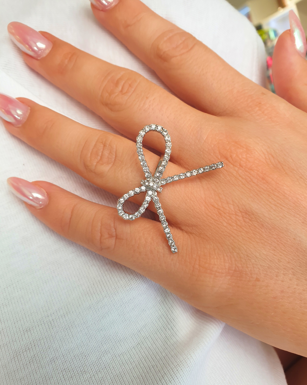 Ring SCHLEIFE mit Zirkonia