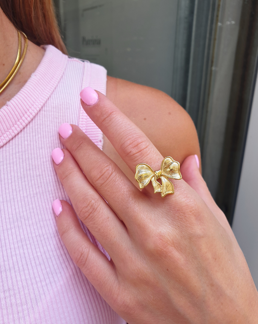 Prstan PAVE BOW