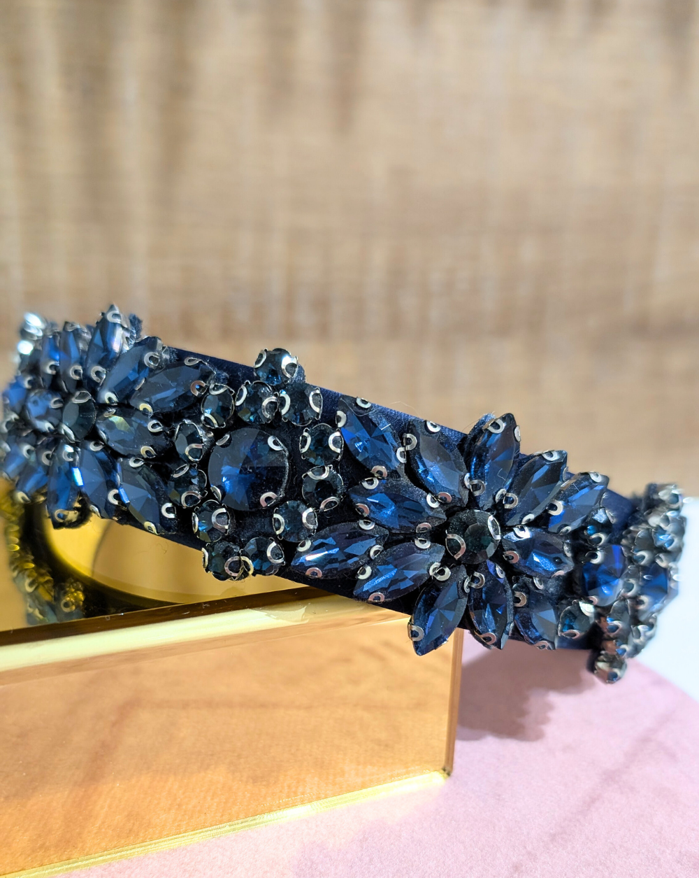 Headband NEW YEARS PARTY dark blue with richly decorated crystals for a festive look – Trgovina Patrizia