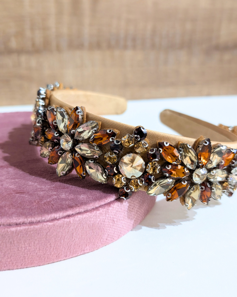 Headband YEAR’S PARTY Headband with sparkling brown crystals – Trgovina Patrizia