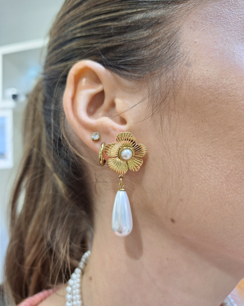 DAISY Ohrringe mit Ohrring PEARL