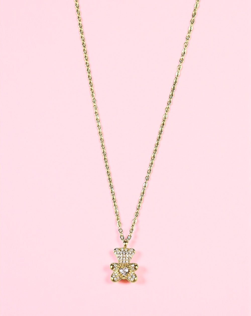 Necklace BEAR Necklace with stainless steel bear pendant, cute women's jewelry – Trgovina Patrizia