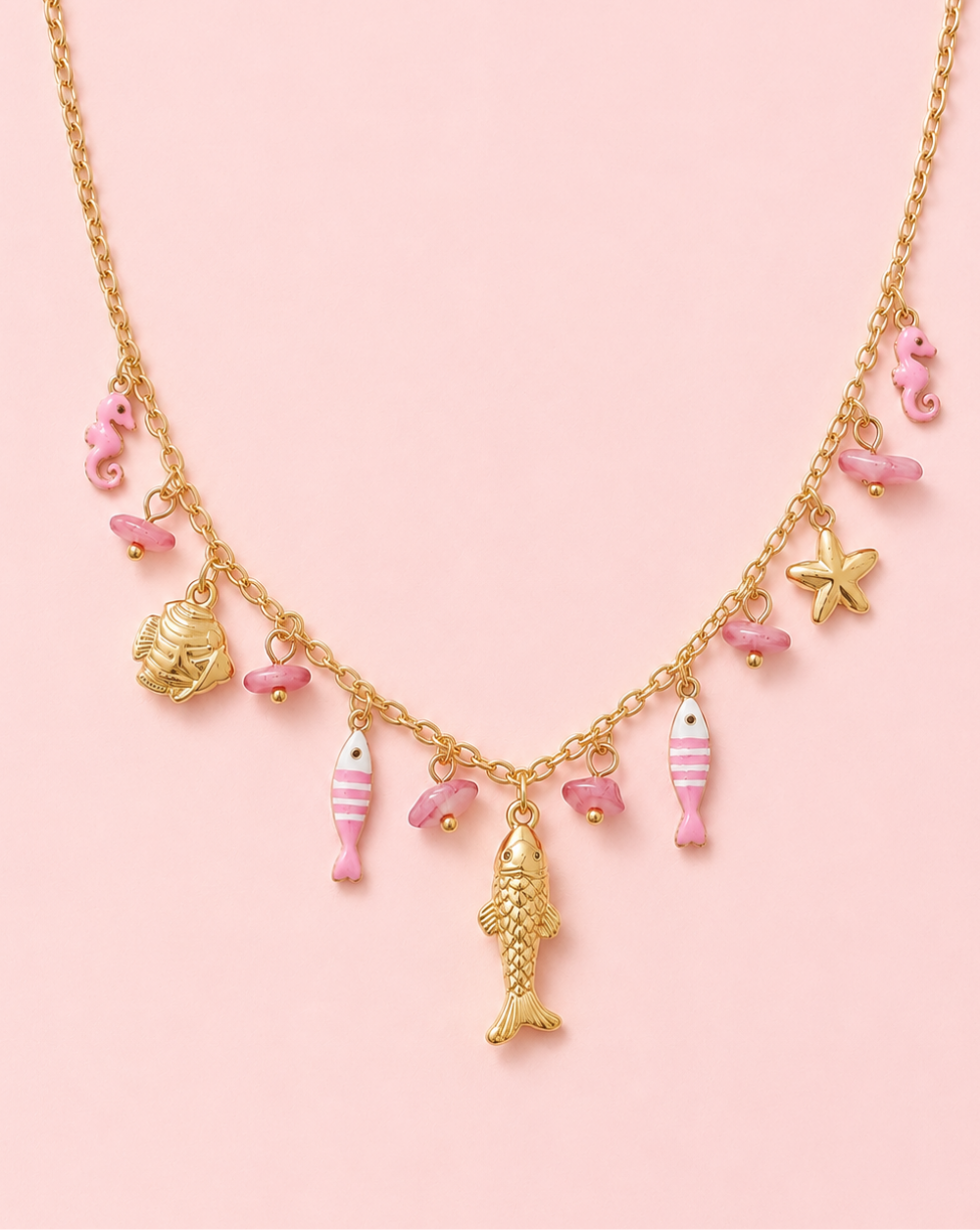 Necklace STORY Stainless Steel Necklace – necklace nautical motifs, pendants, and delicate details for a summery and unique look. Trgovina Patrizia