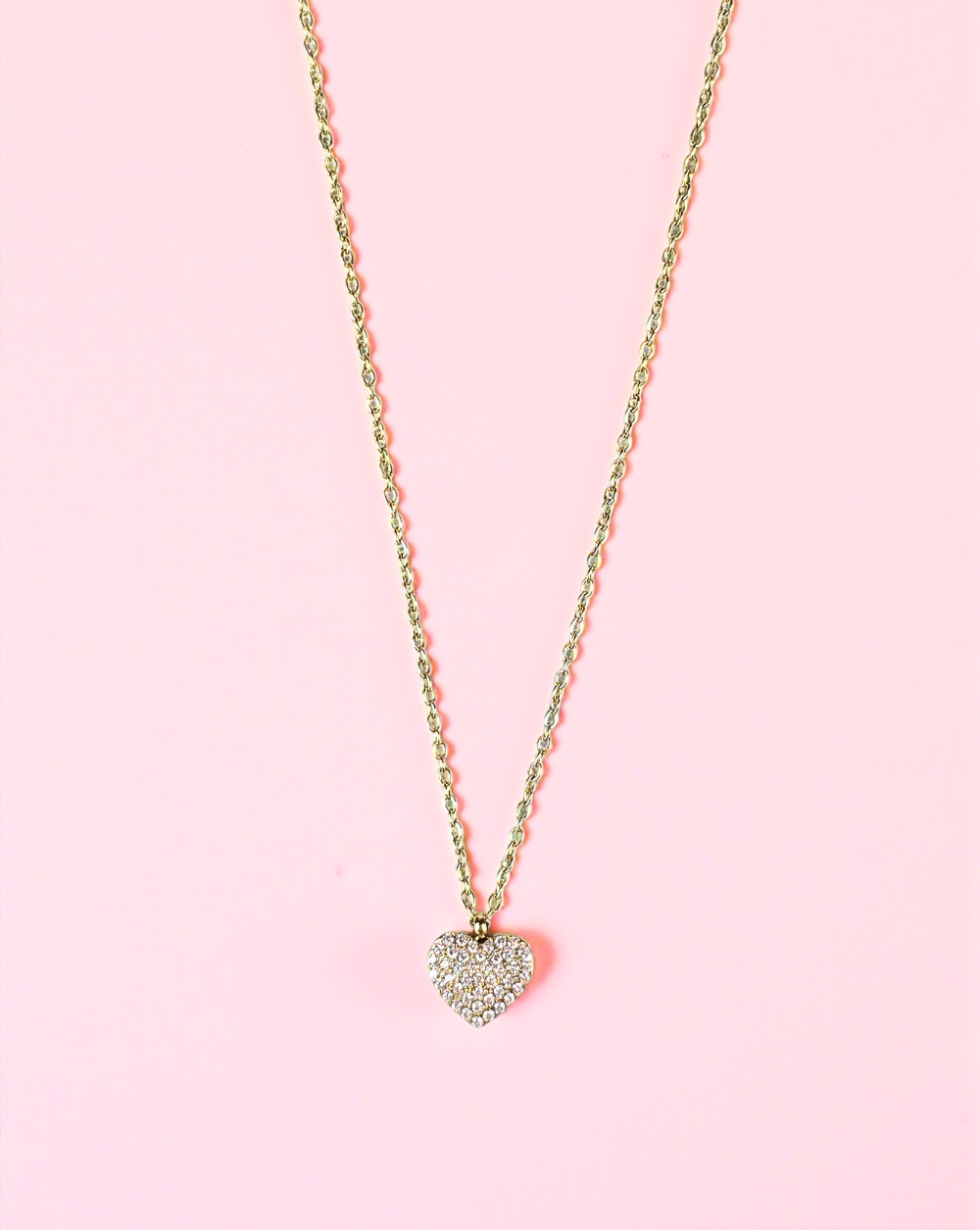 Verižica SHINE HEART s srčkastim obeskom iz nerjavečega jekla, eleganten ženski nakit – Trgovina Patrizia Ljubljana