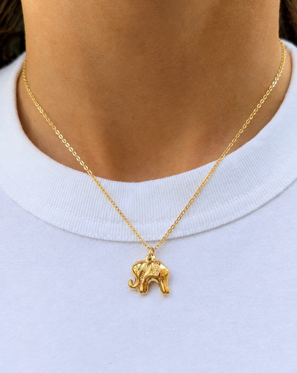 Necklace a stainless steel or surgical steel elephant pendant – trgovina Patrizia , elegant symbolic jewelry