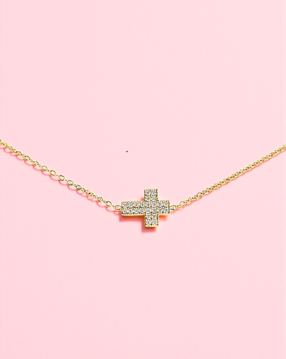 Bracelet GLOW stainless steel Bracelet with sparkling cross – Trgovina Patrizia