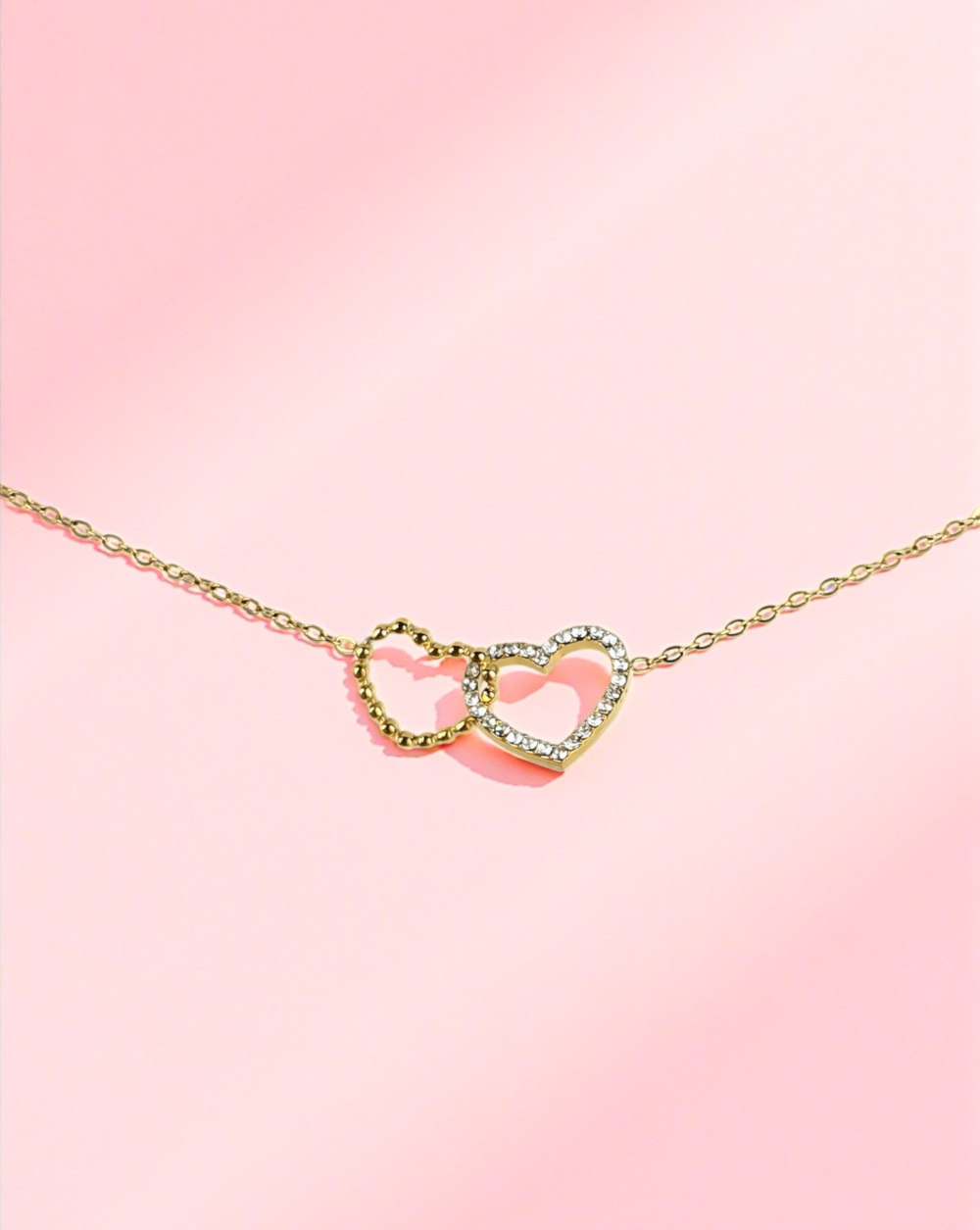 Bracelet HEART stainless HEART Bracelet with two heart motifs – Trgovina Patrizia