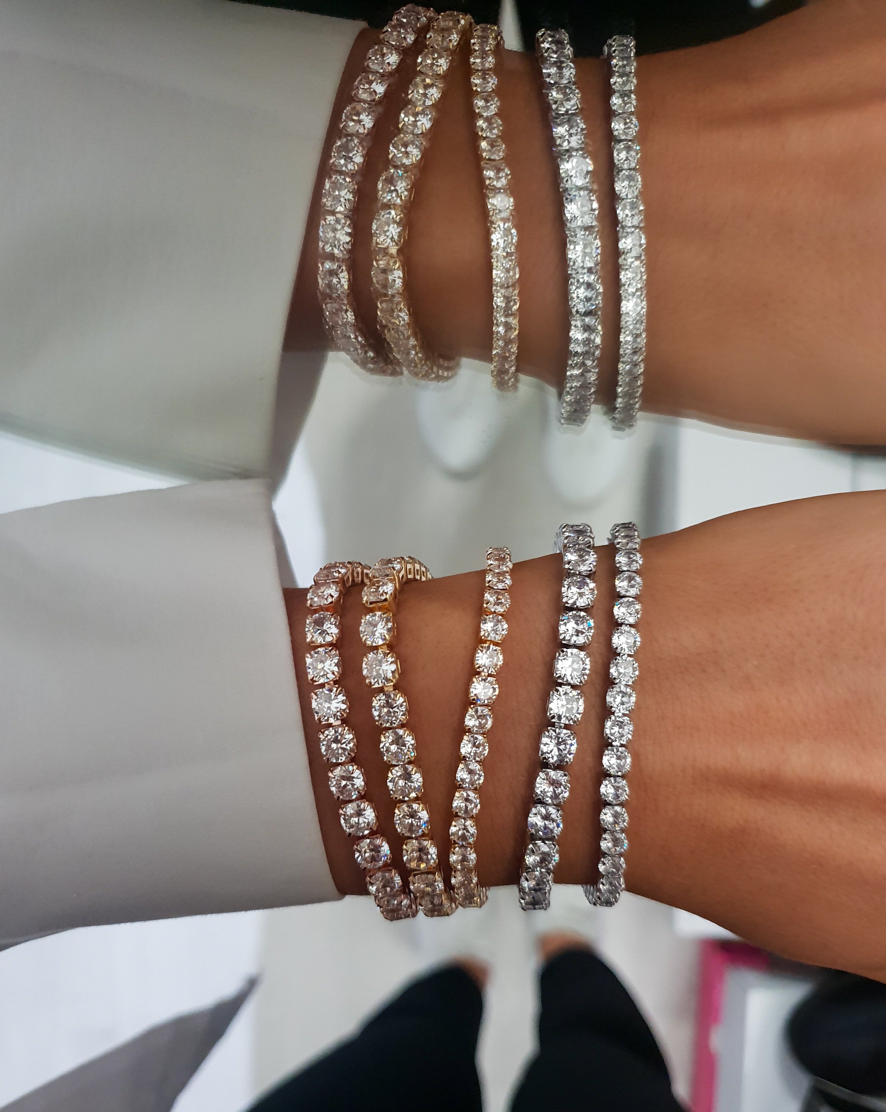 Armband mit Strasssteinen TENNIS 5mm - Patrizia