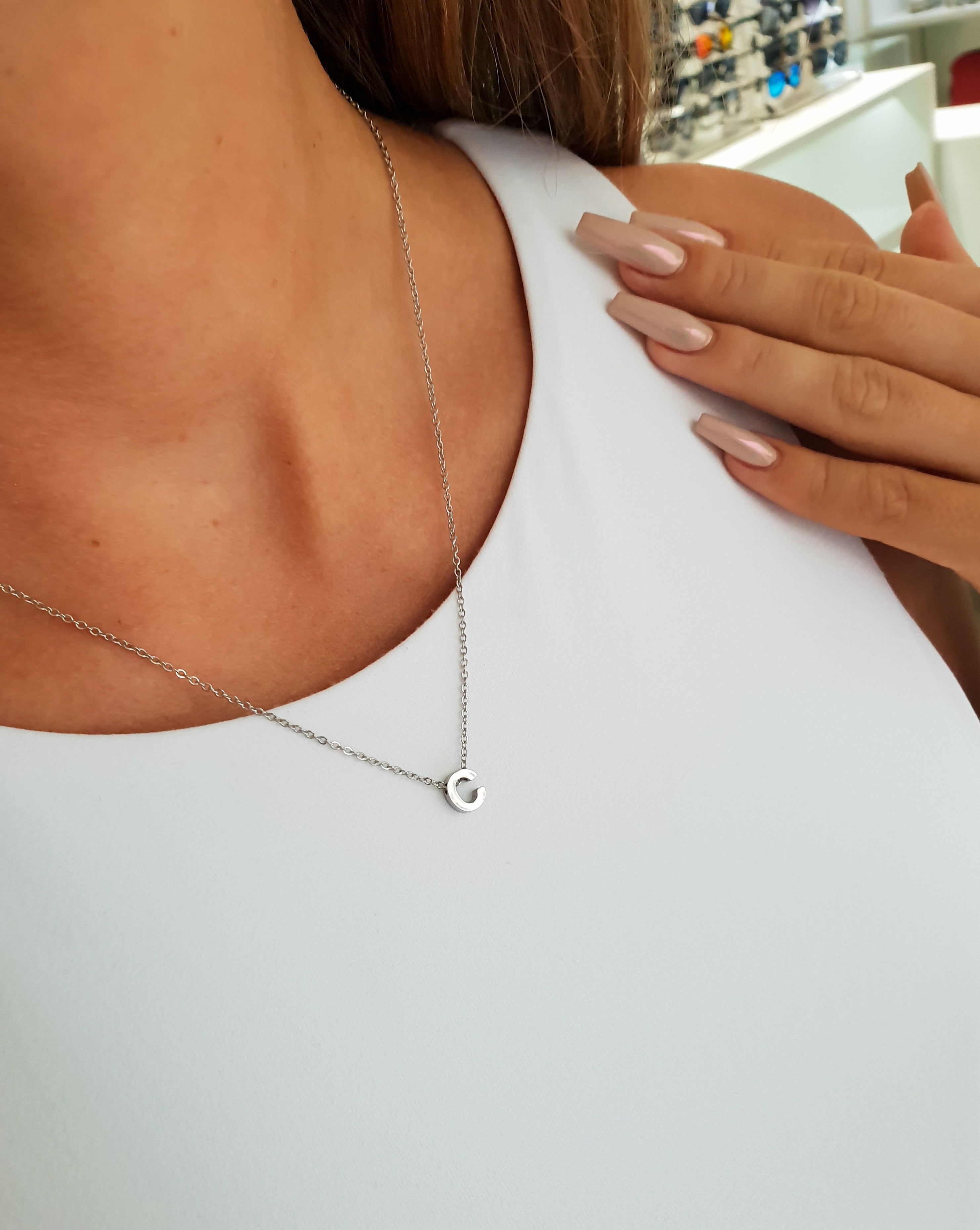 Halskette Silber mit dem Brief... - Patrizia