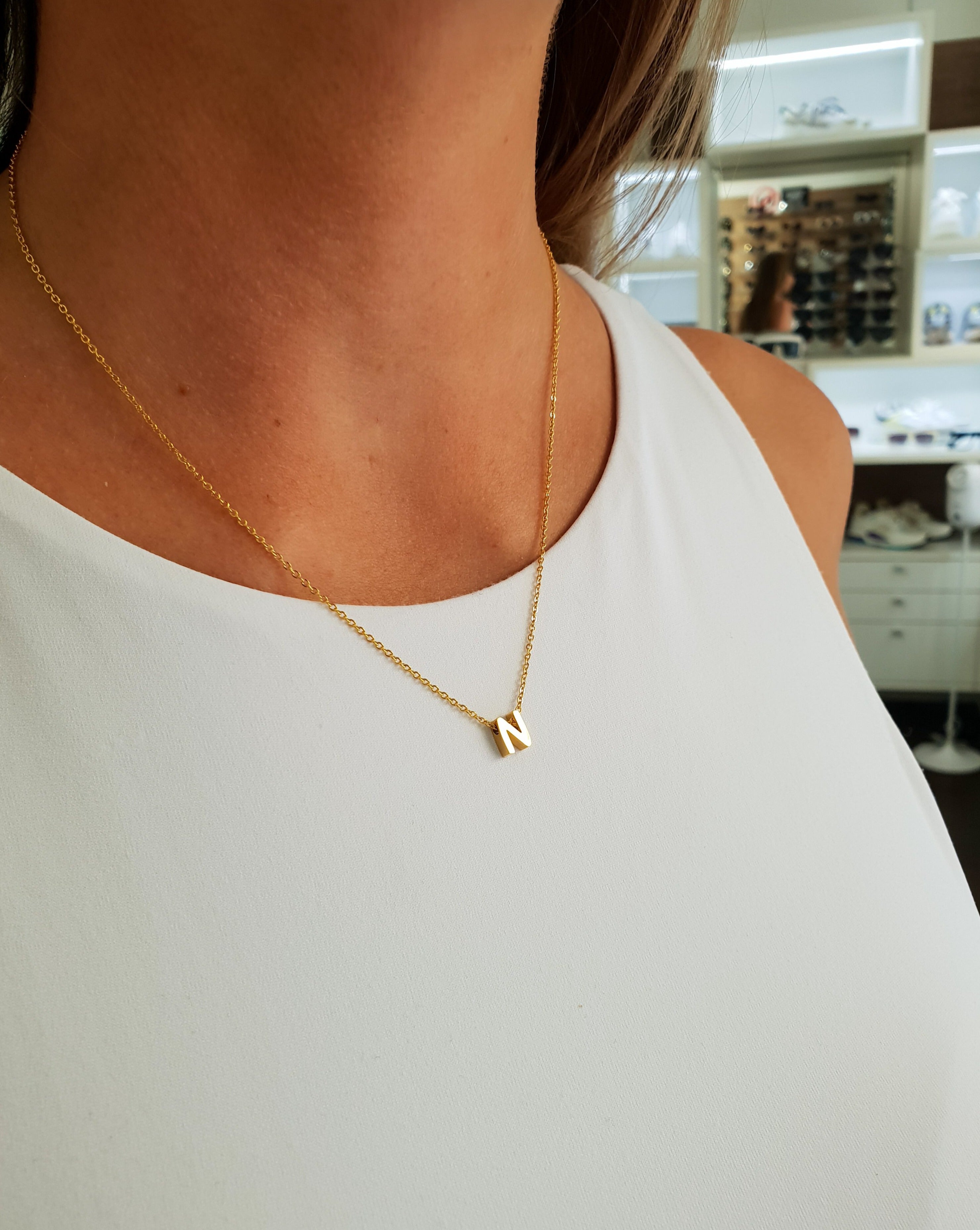 Halskette Gold mit dem Brief... - Patrizia