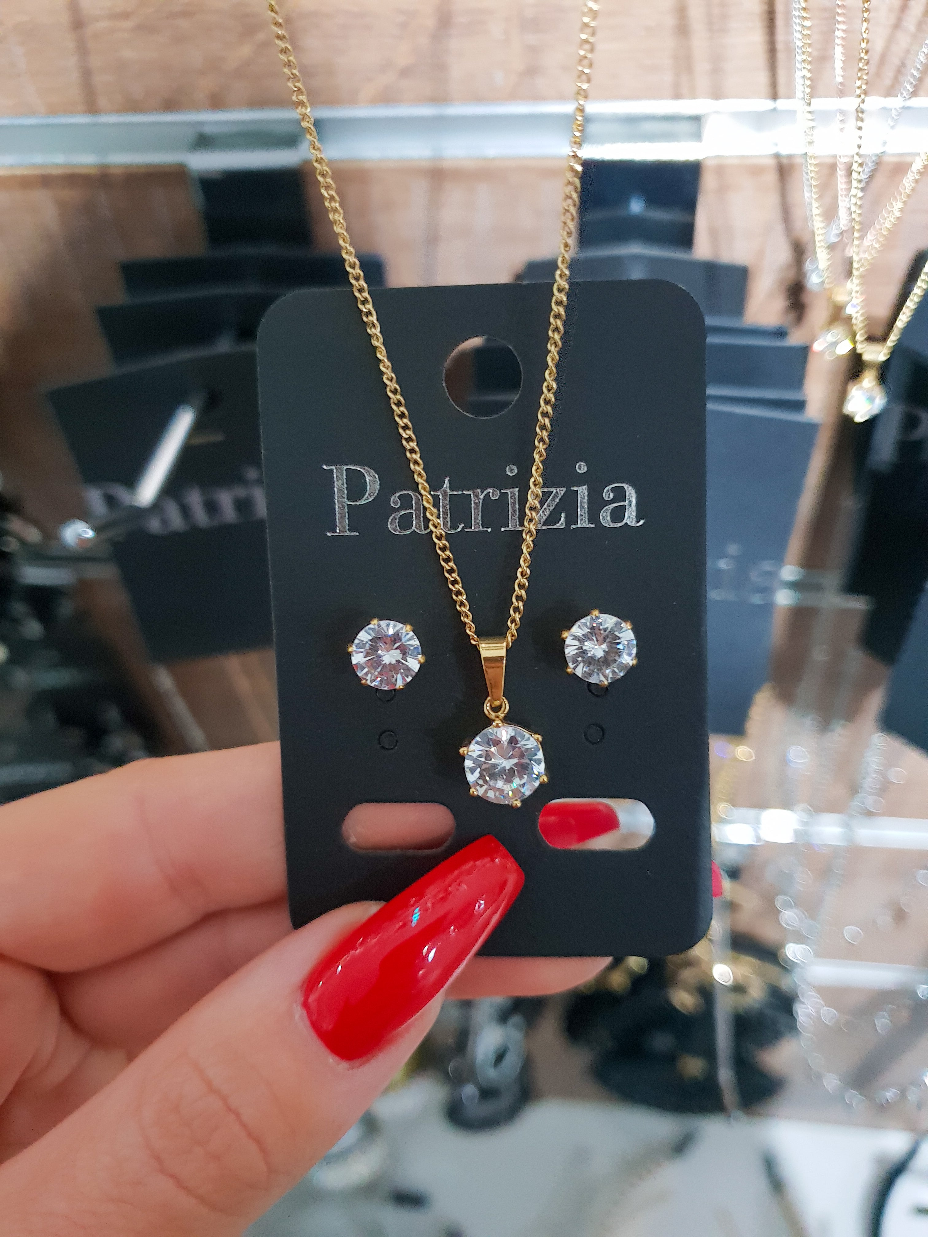 Stecker-Ohrringe-Zirkone (Paar) - Patrizia