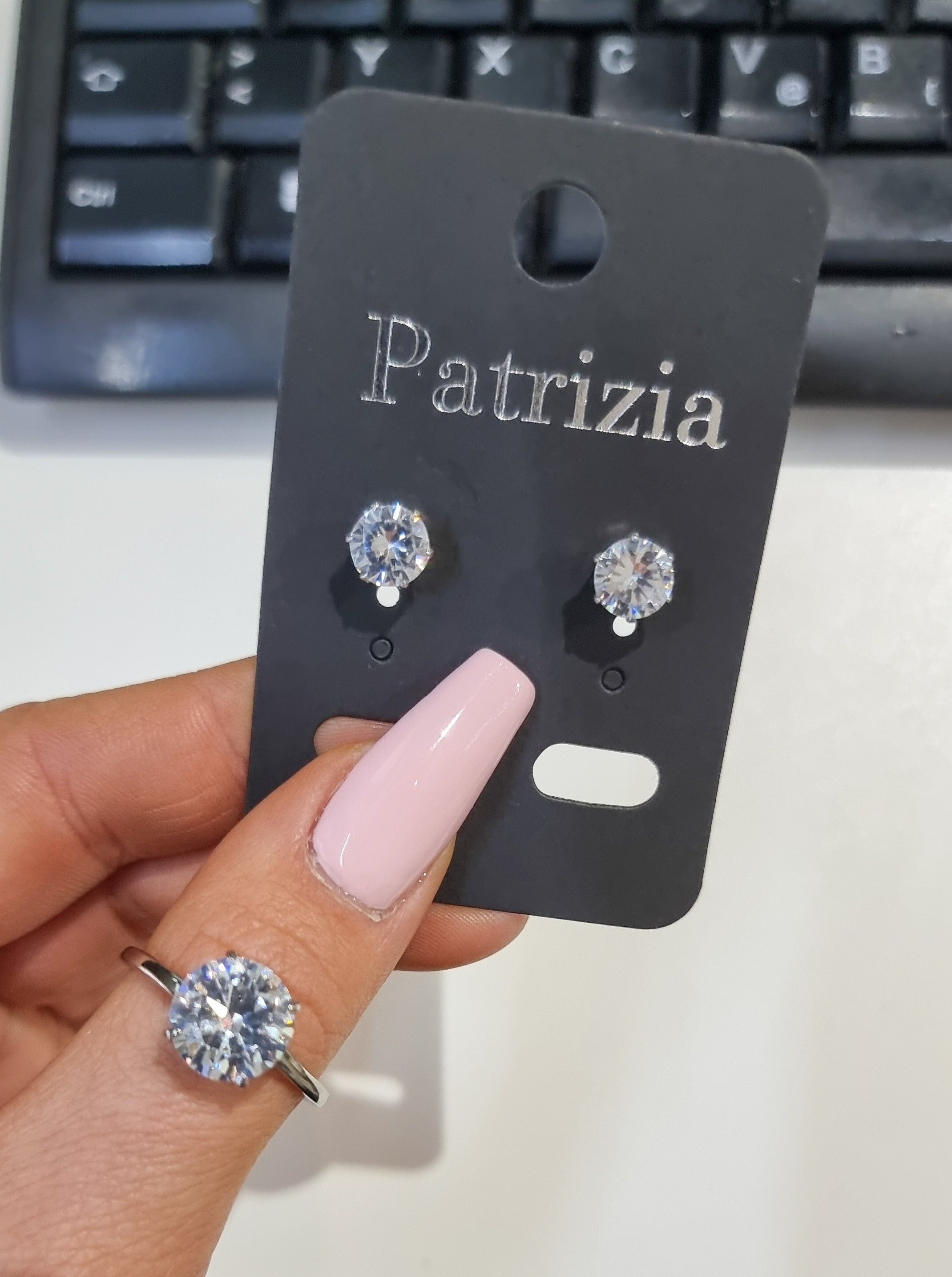 Stecker-Ohrringe-Zirkone (Paar) - Patrizia