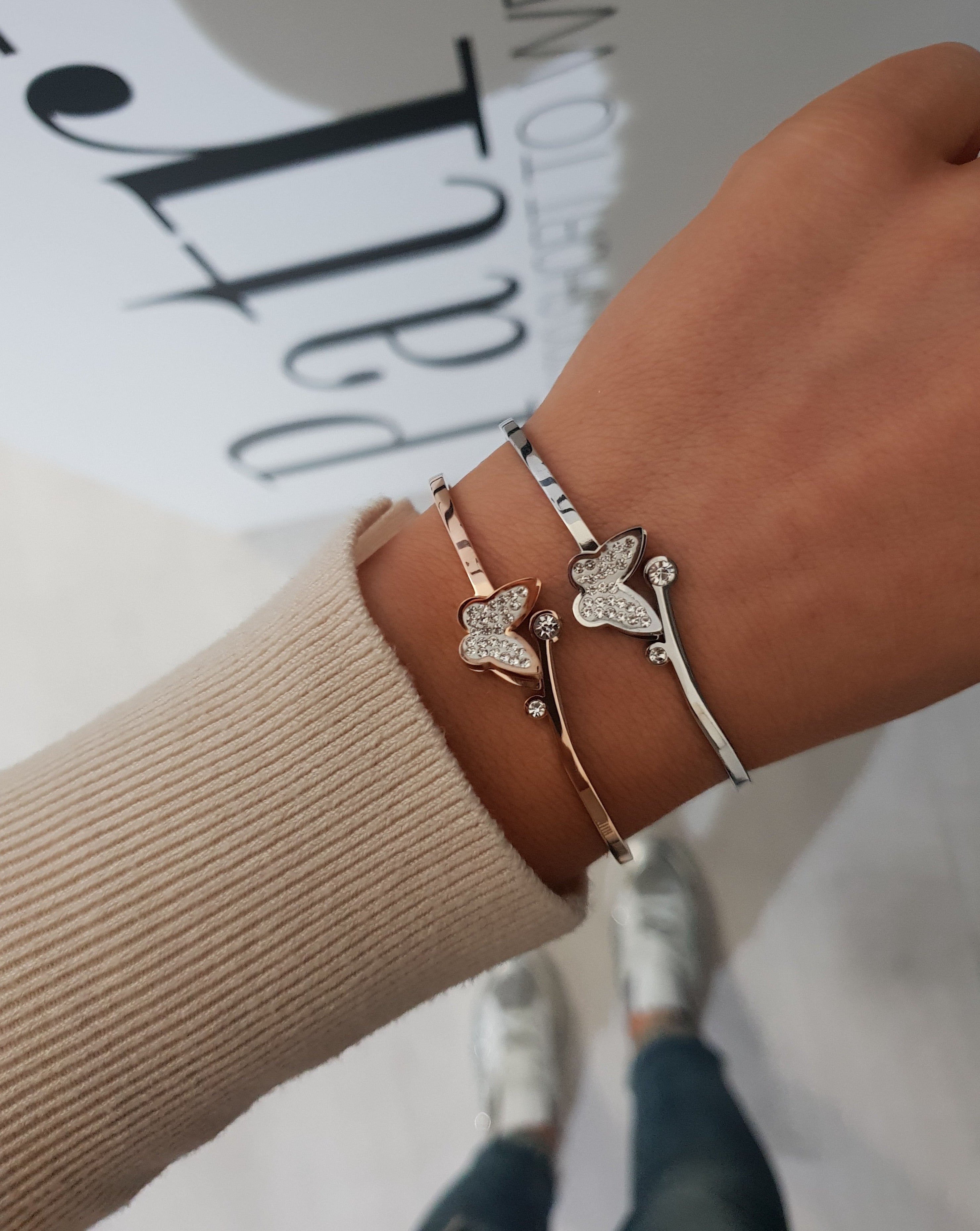 Zapestnica BUTTERFLY | Crystals