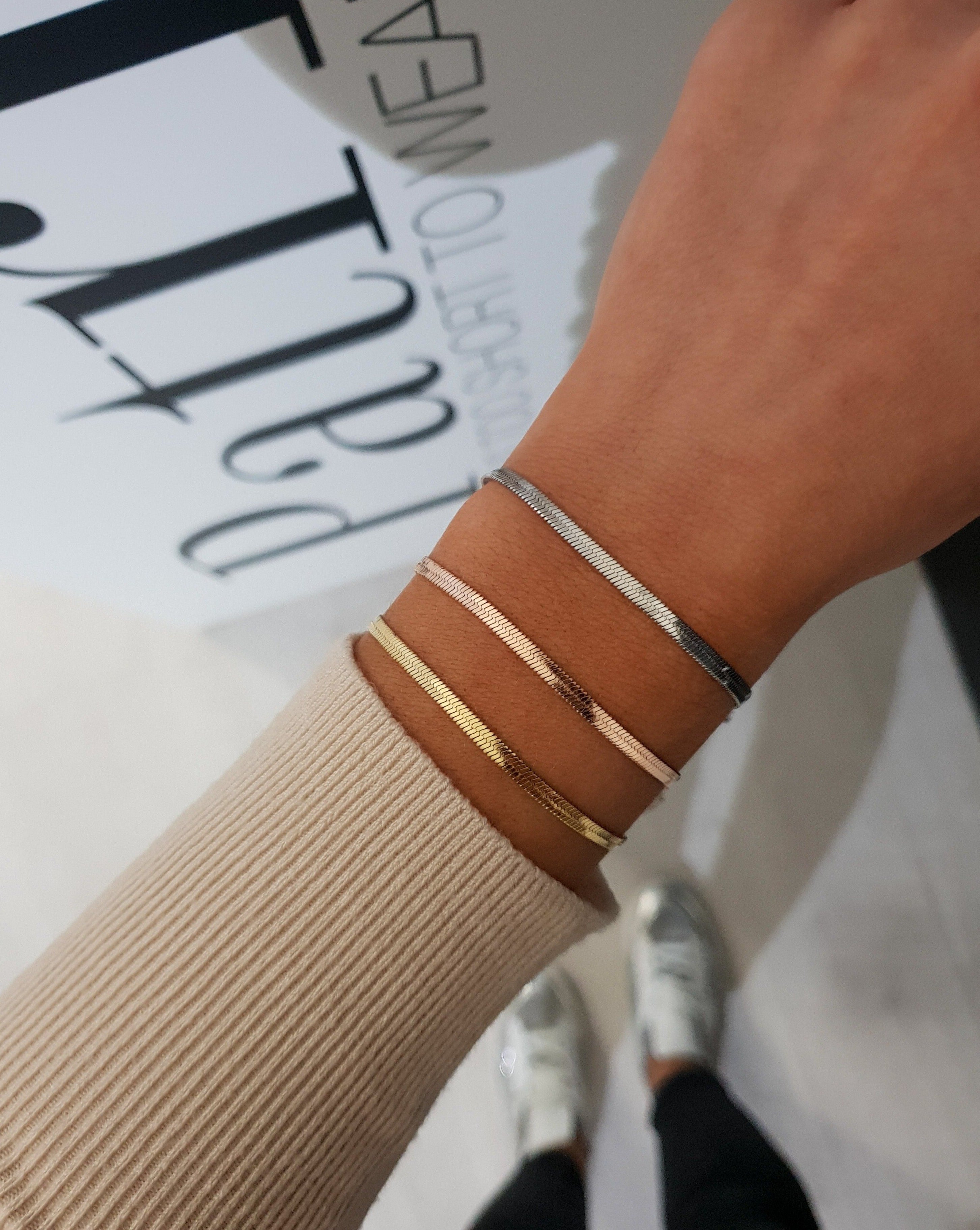 Dünne Schlange Armband