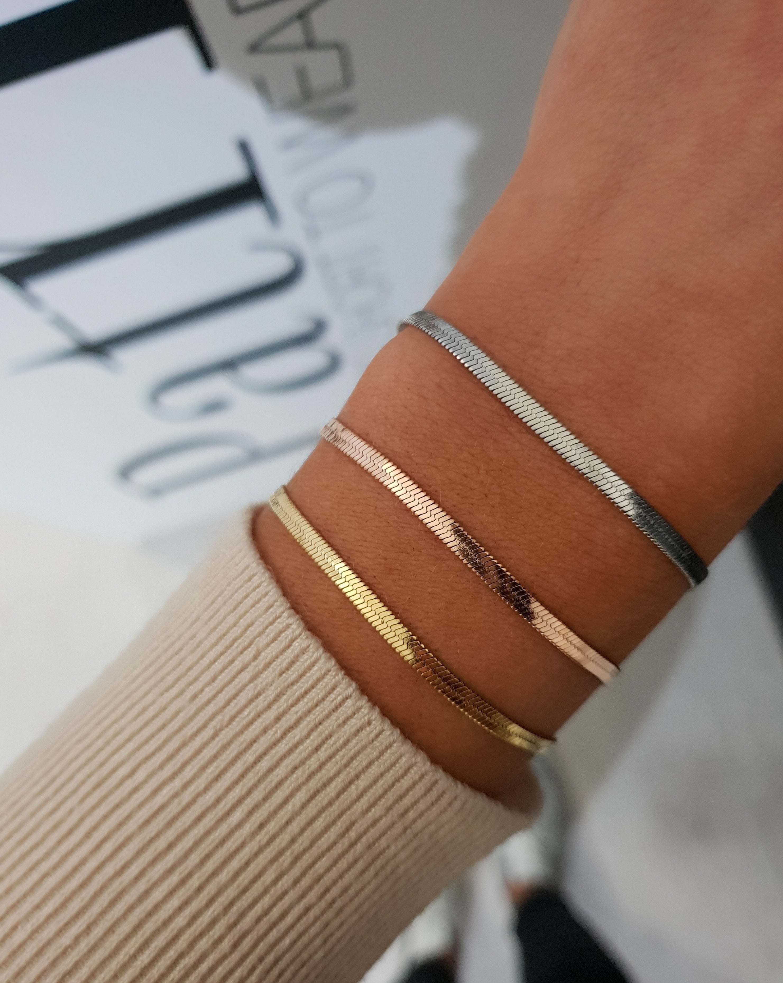 Dünne Schlange Armband
