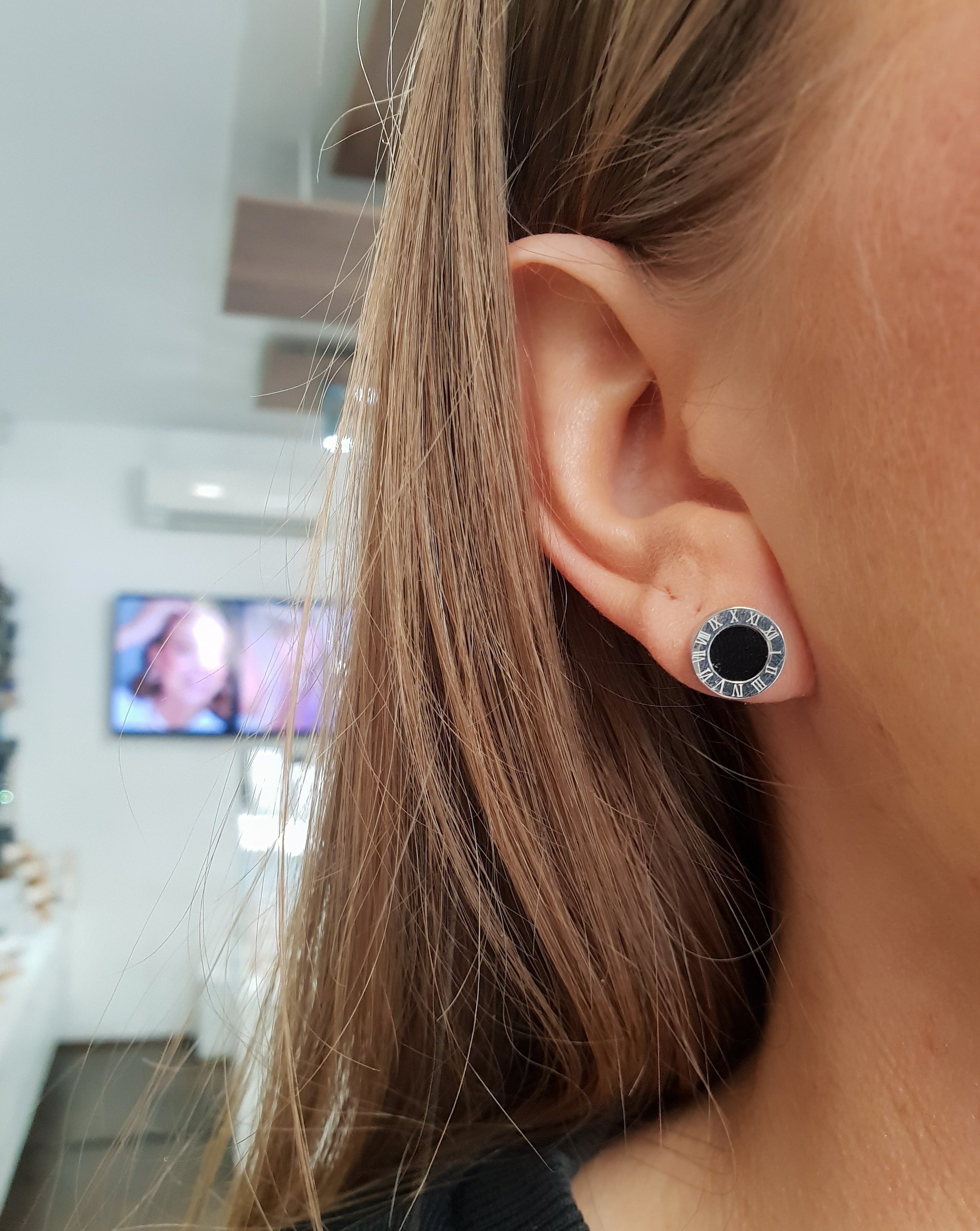 SilverStecker Ohrringe CIRCLE | /Black