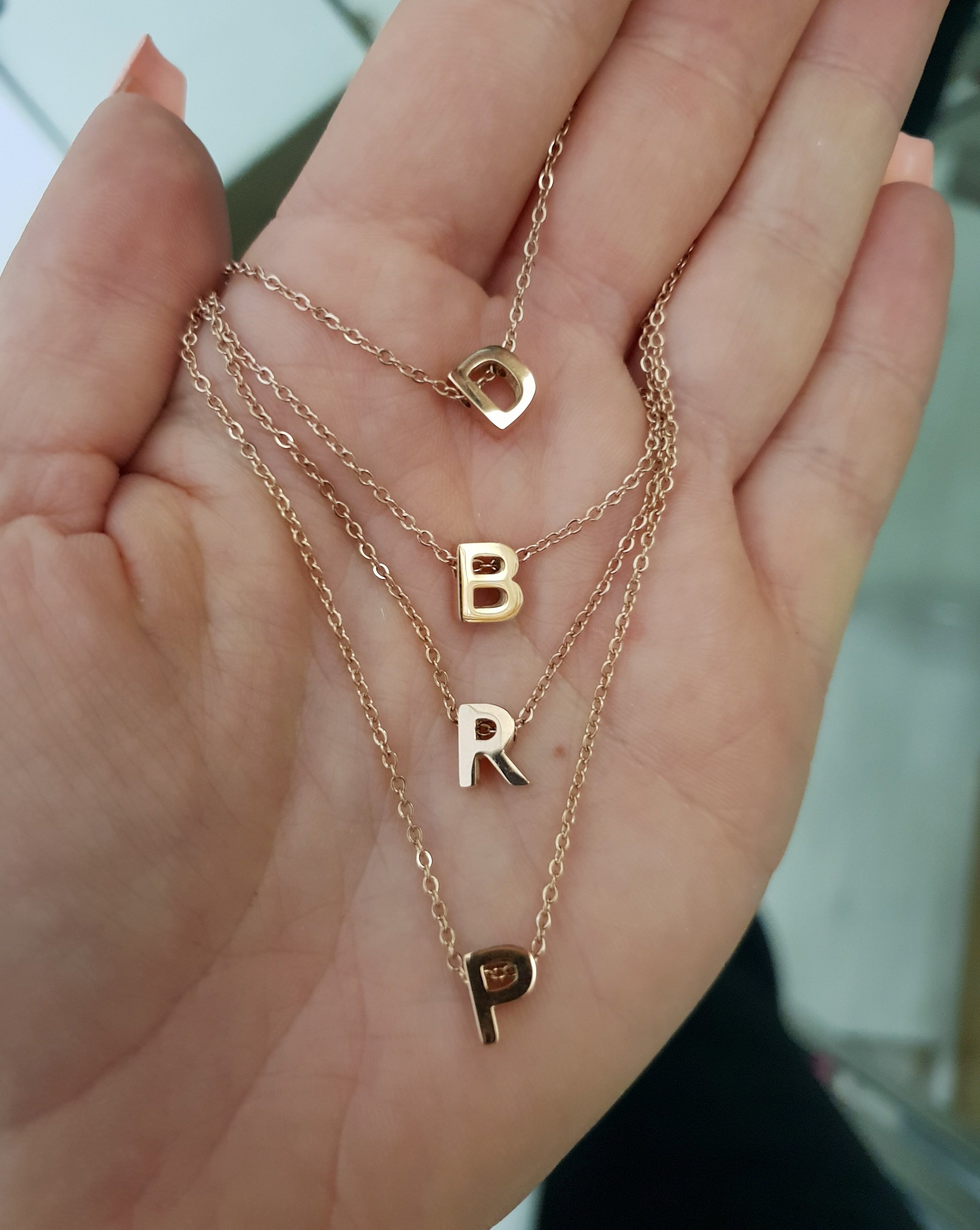 Halskette mit dem Buchstaben | Roségold