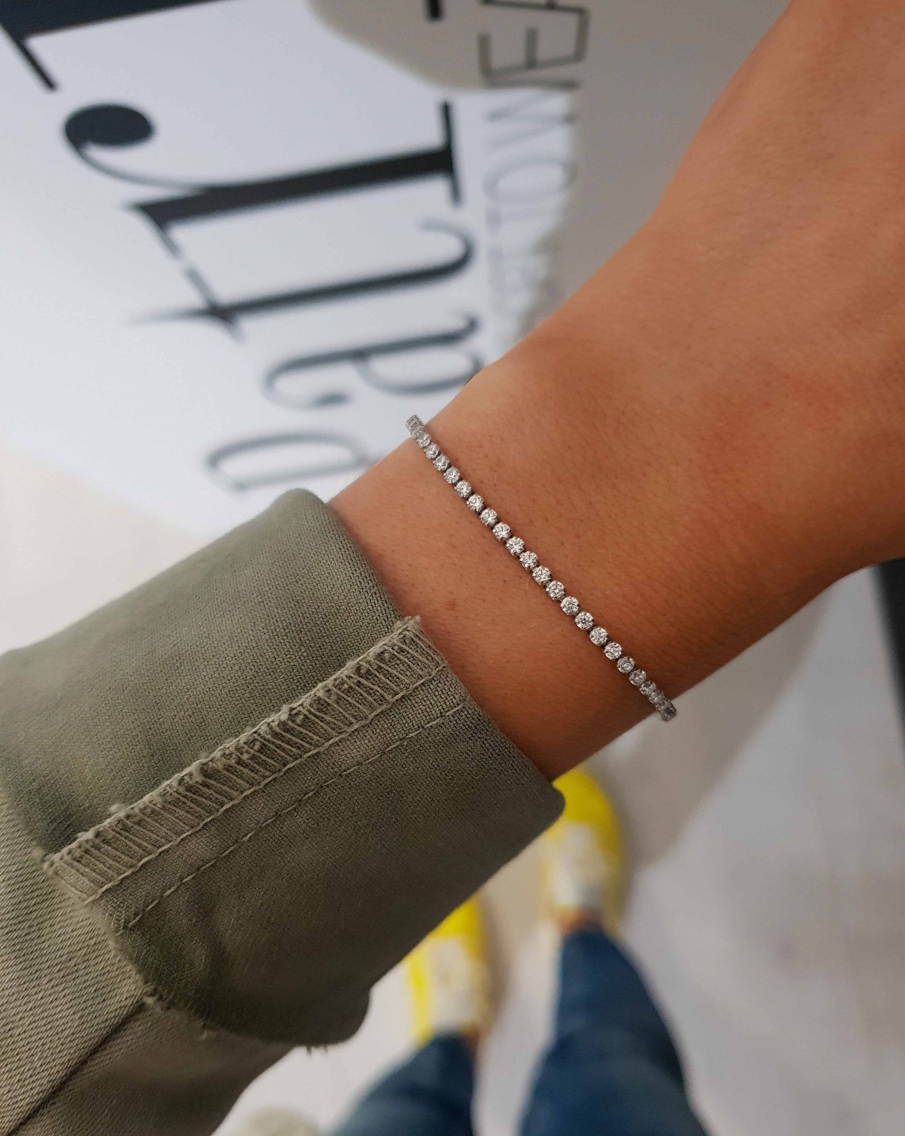 Armband mit Zirkonia TENNIS | 1,5 mm