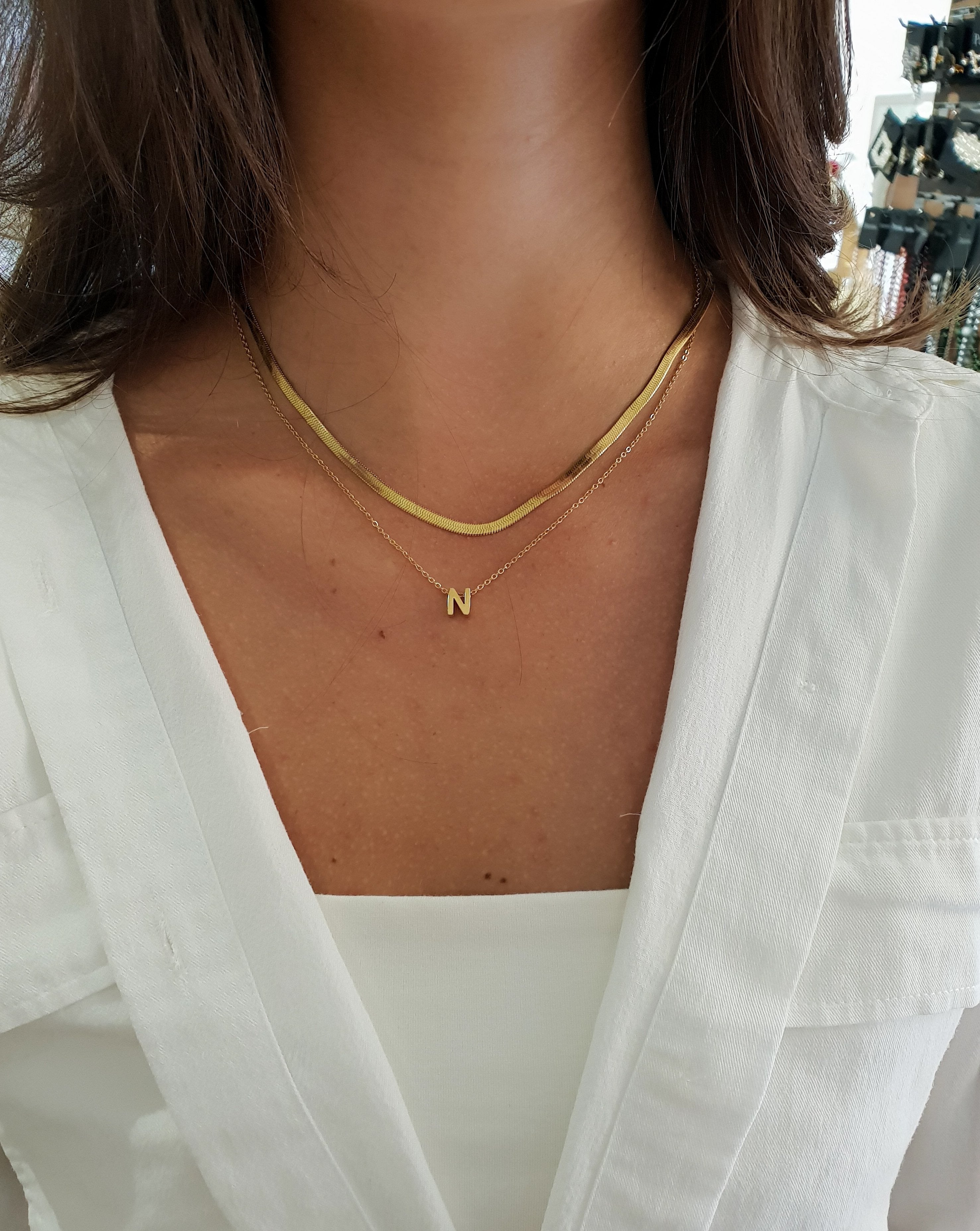 Halskette Gold mit dem Brief... - Patrizia