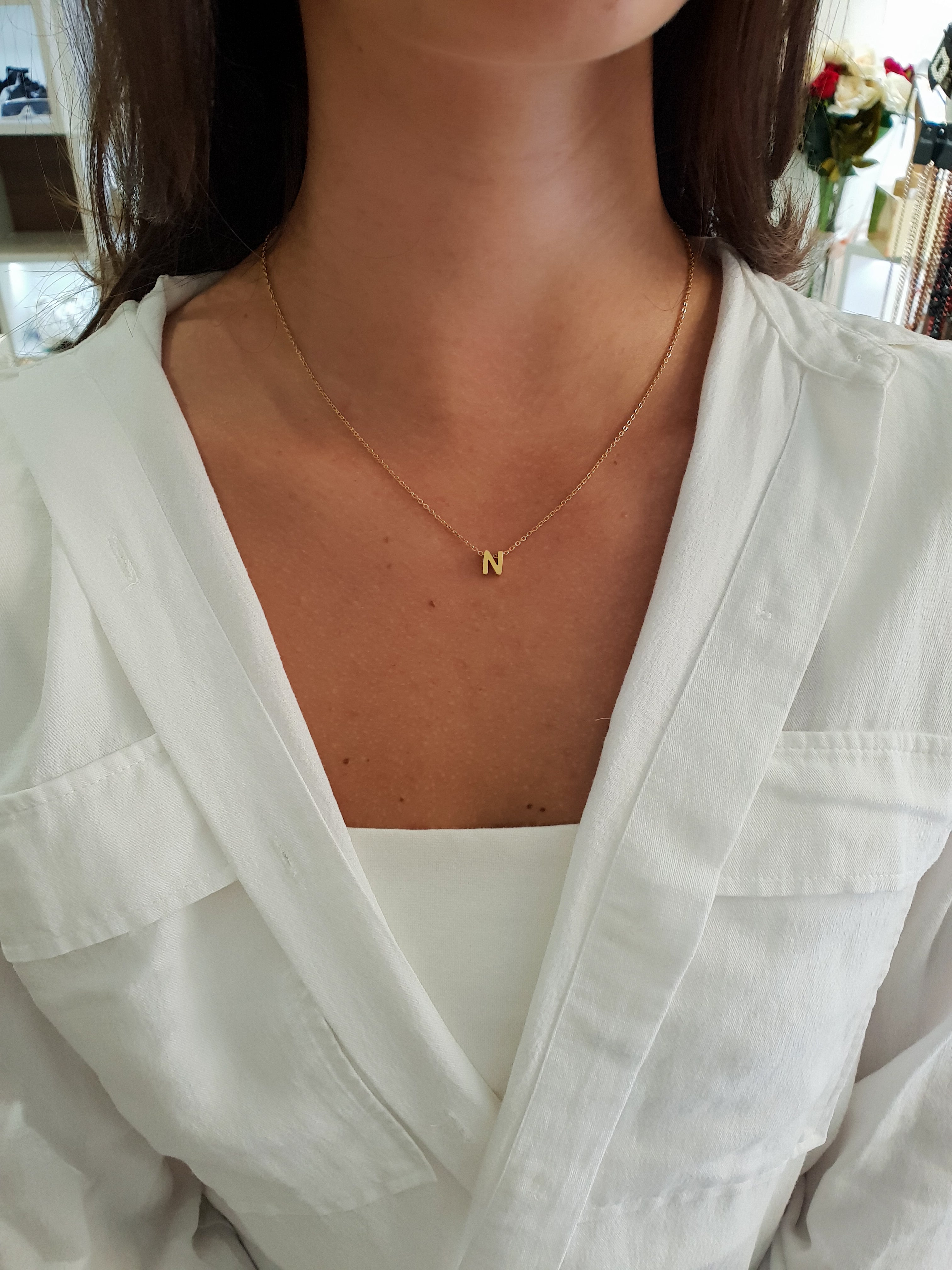 Halskette Gold mit dem Brief... - Patrizia