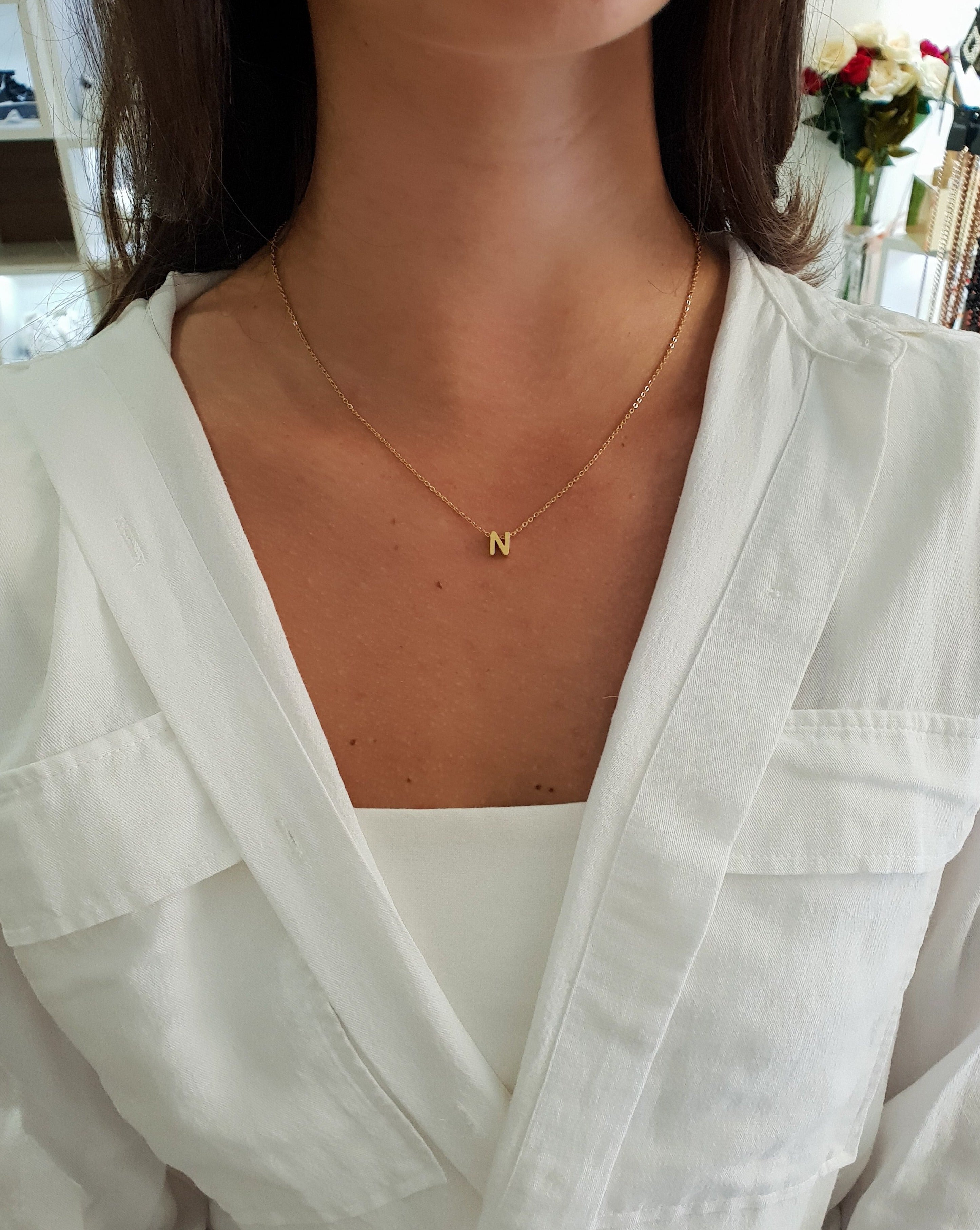 Halskette Gold mit dem Brief... - Patrizia