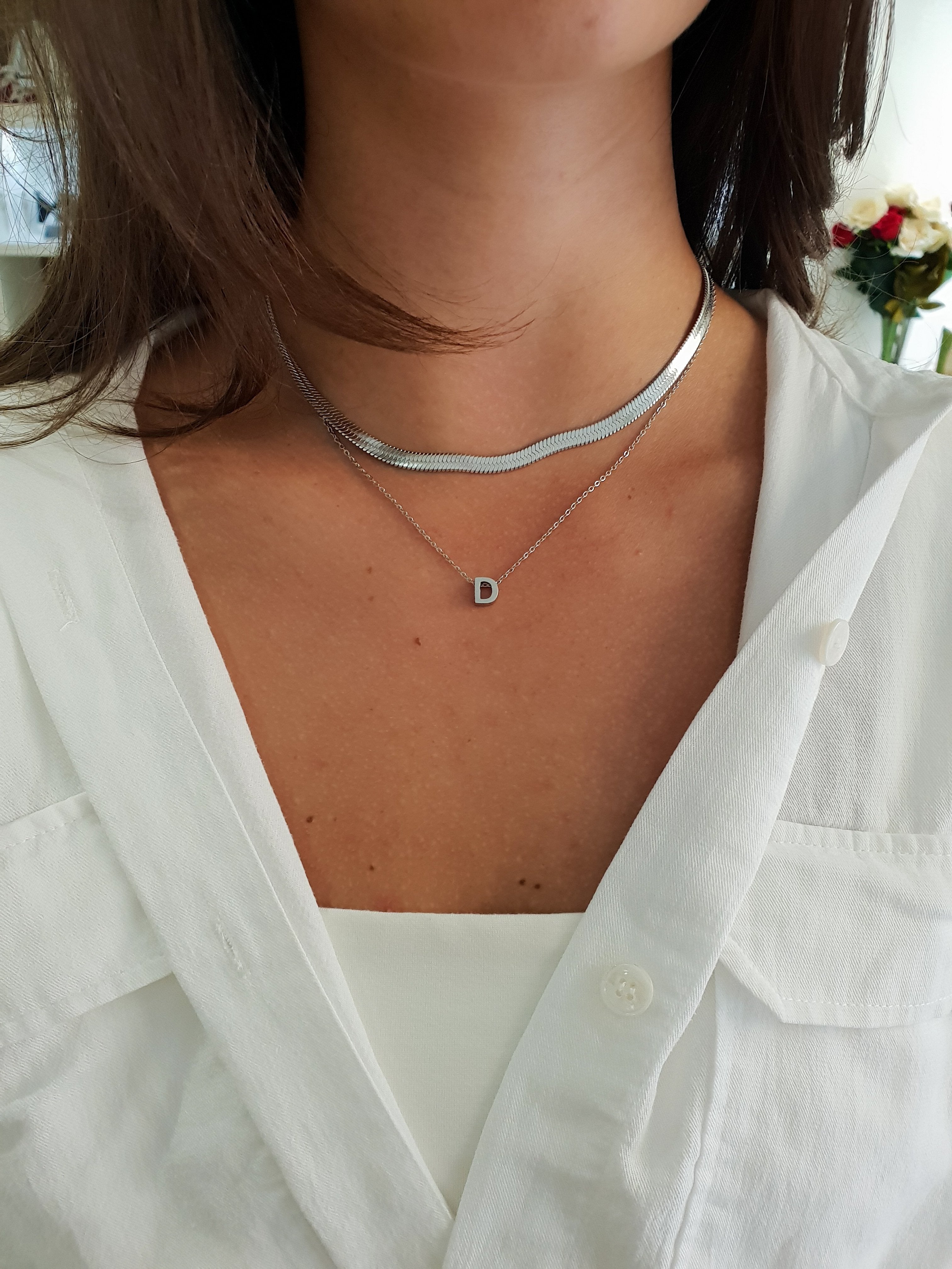 Halskette Silber mit dem Brief... - Patrizia