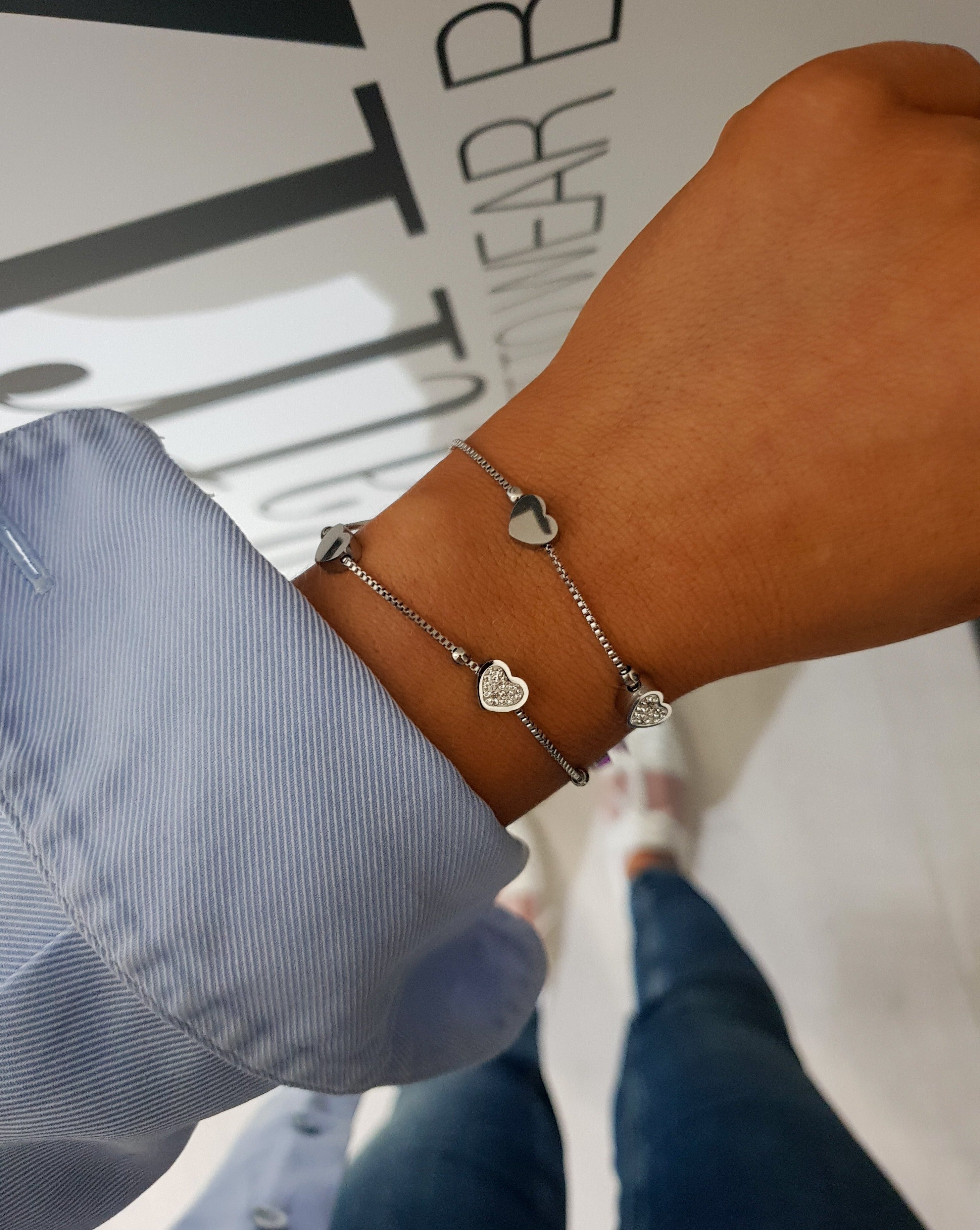 Double Bracelet with symbols | Silver