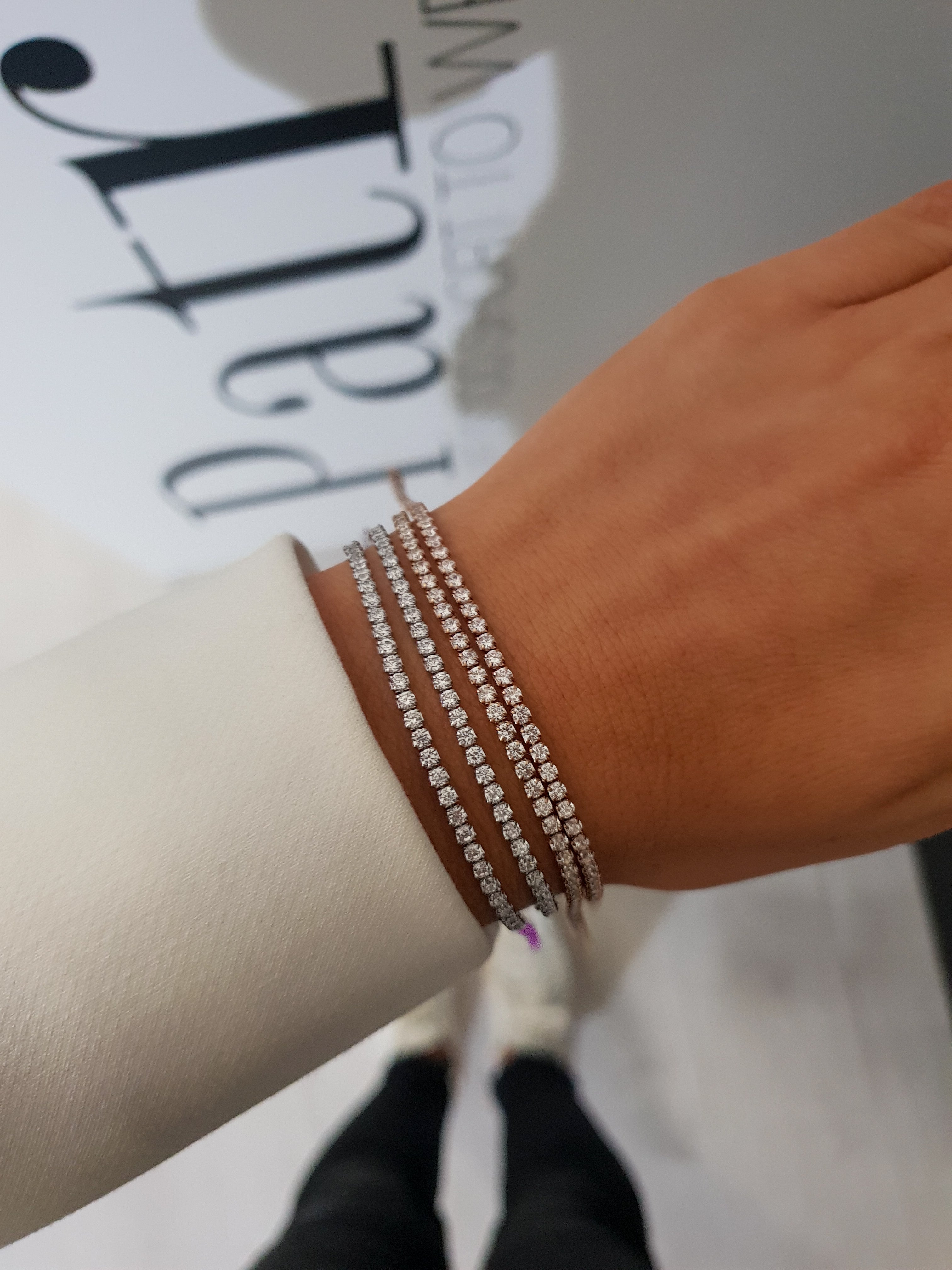 Armband mit Zirkonia TENNIS | 1,5 mm