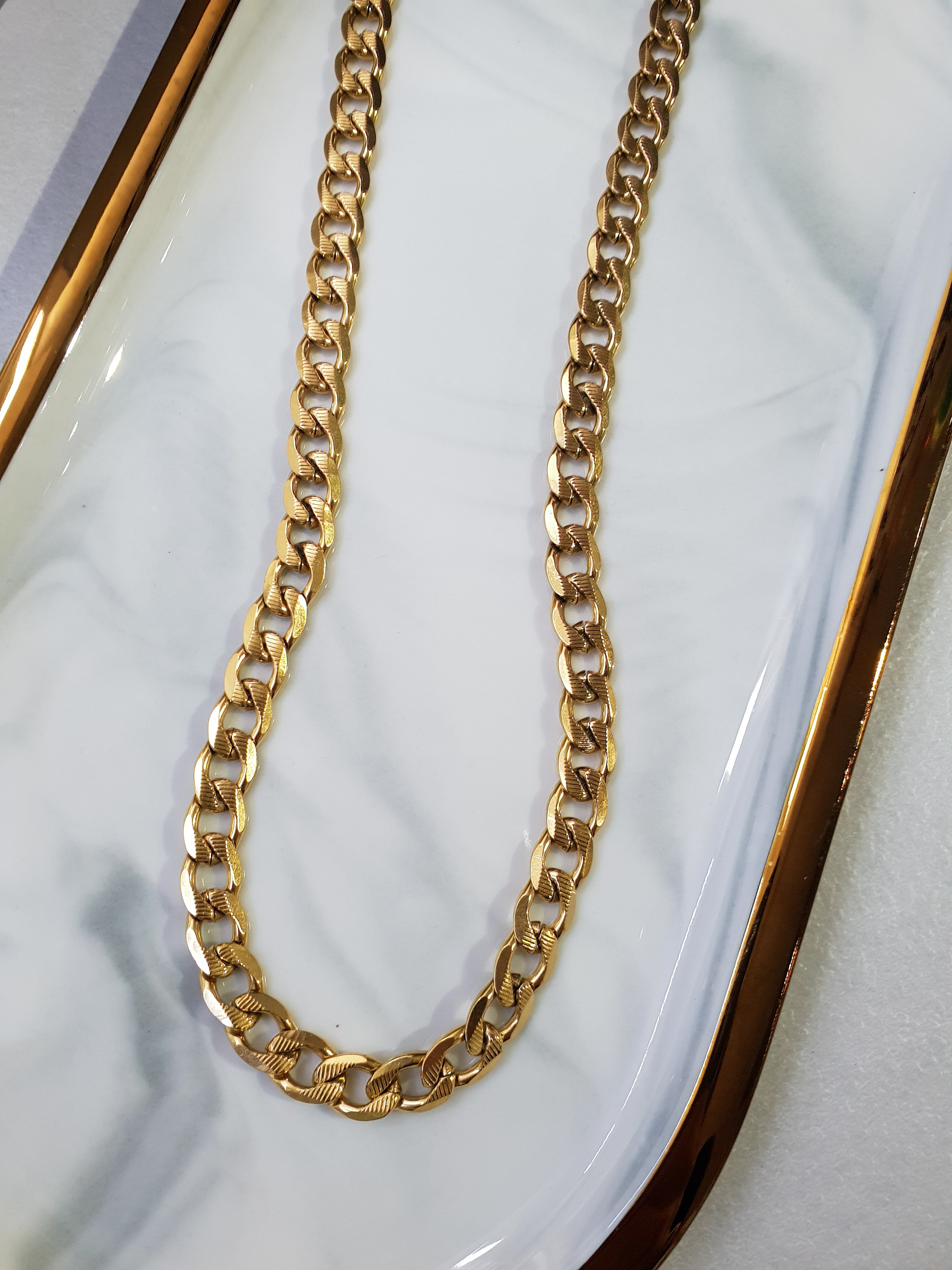 Moška verižica CHAIN | Gold/7 mm