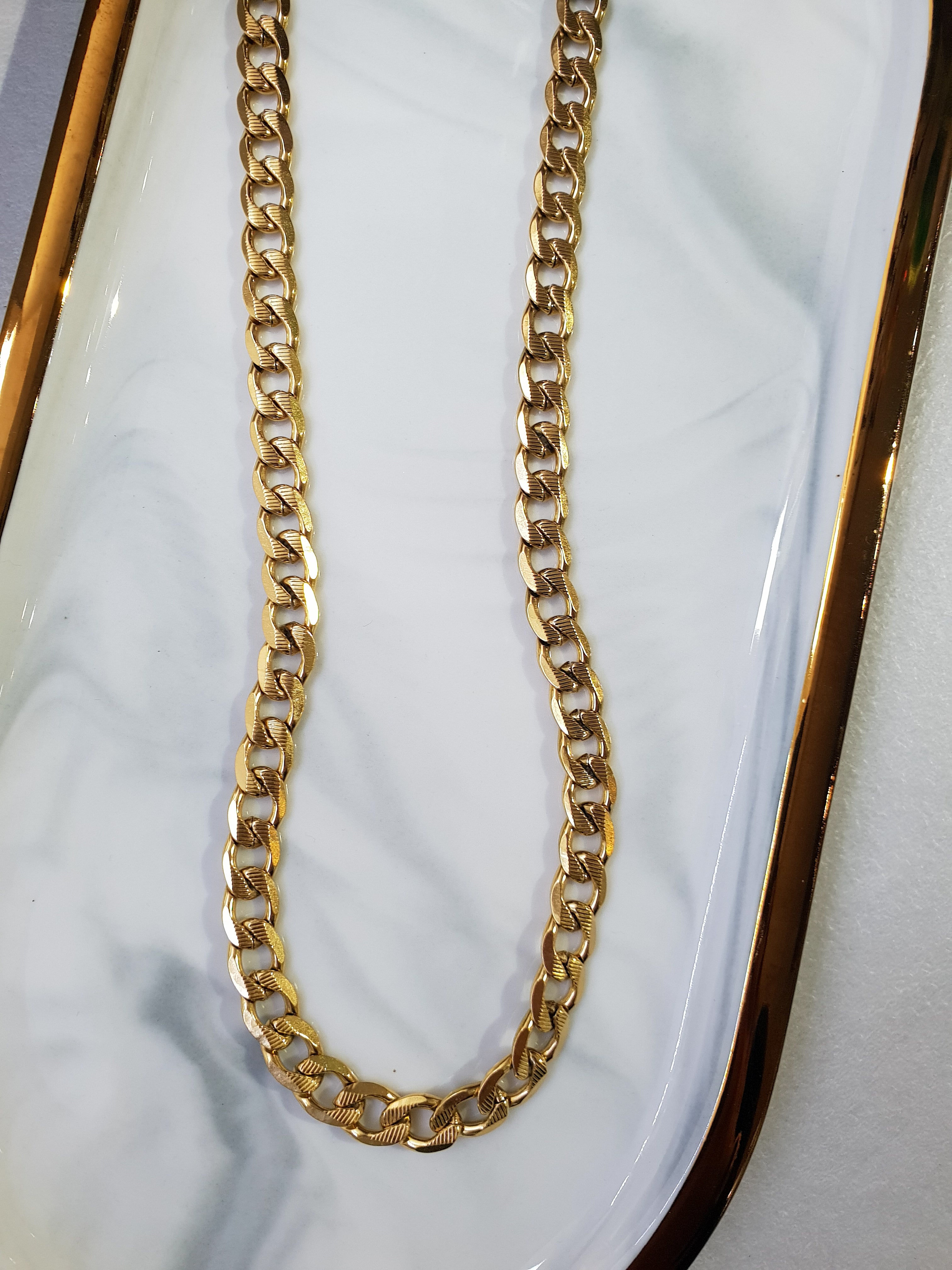 Moška verižica CHAIN | Gold/7 mm