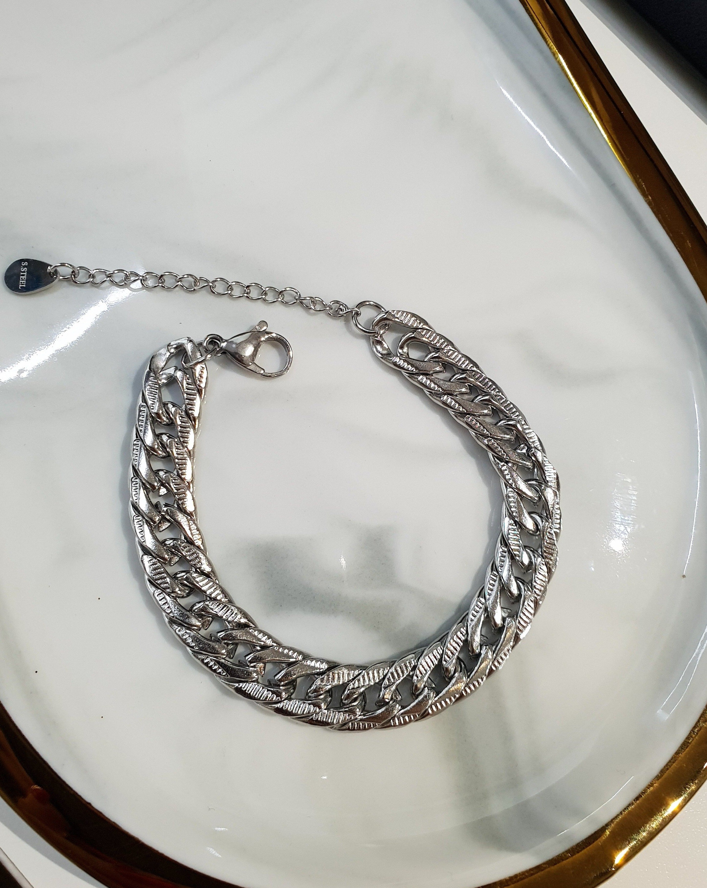 Moška zapestnica CHAIN | Silver/10mm